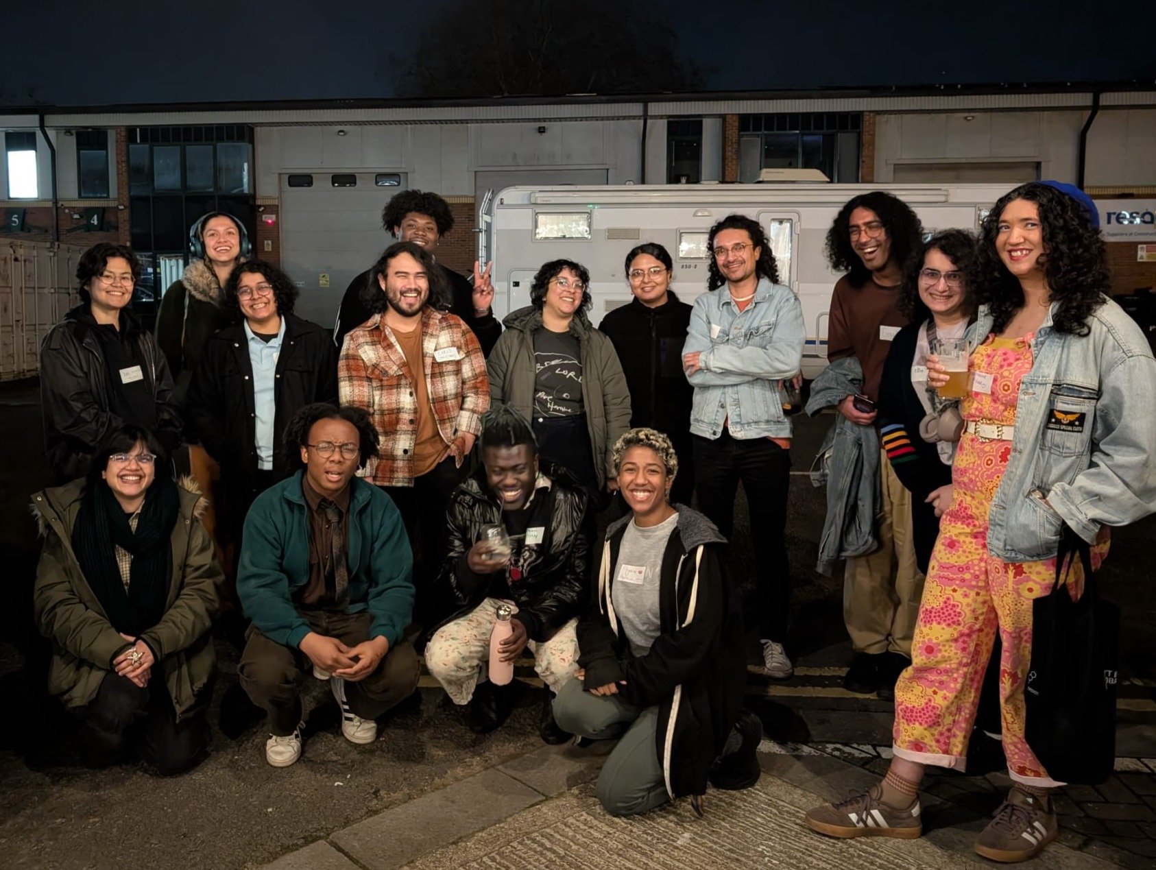 Thank you all of you who were able to come along~

Here are photos from our last social: our group photo and doodle sheet drawings! 🎨

We are all outside this time, promptly guided to the fire assembly point by one of our members, due to the fire al