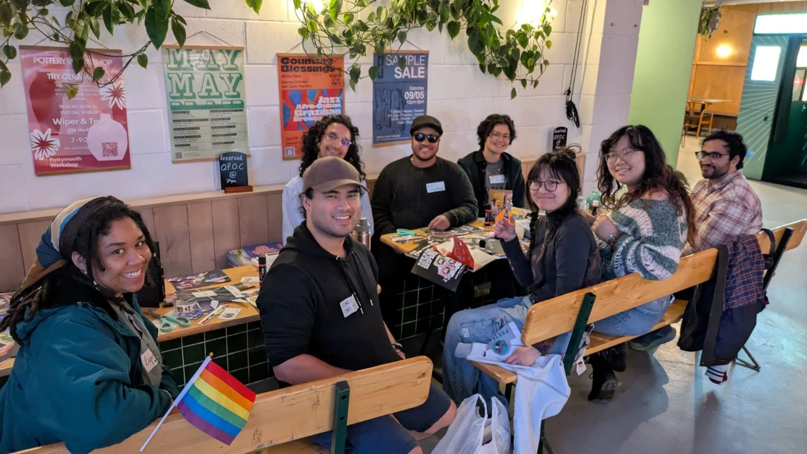 Group picture from this month&rsquo;s community gathering ✨ We had an intimate social this time around, and making collages together was very cute 🩷 

Also, some collage pictures- some finished works and some works in progress ⚒️

#bristol #queer #q