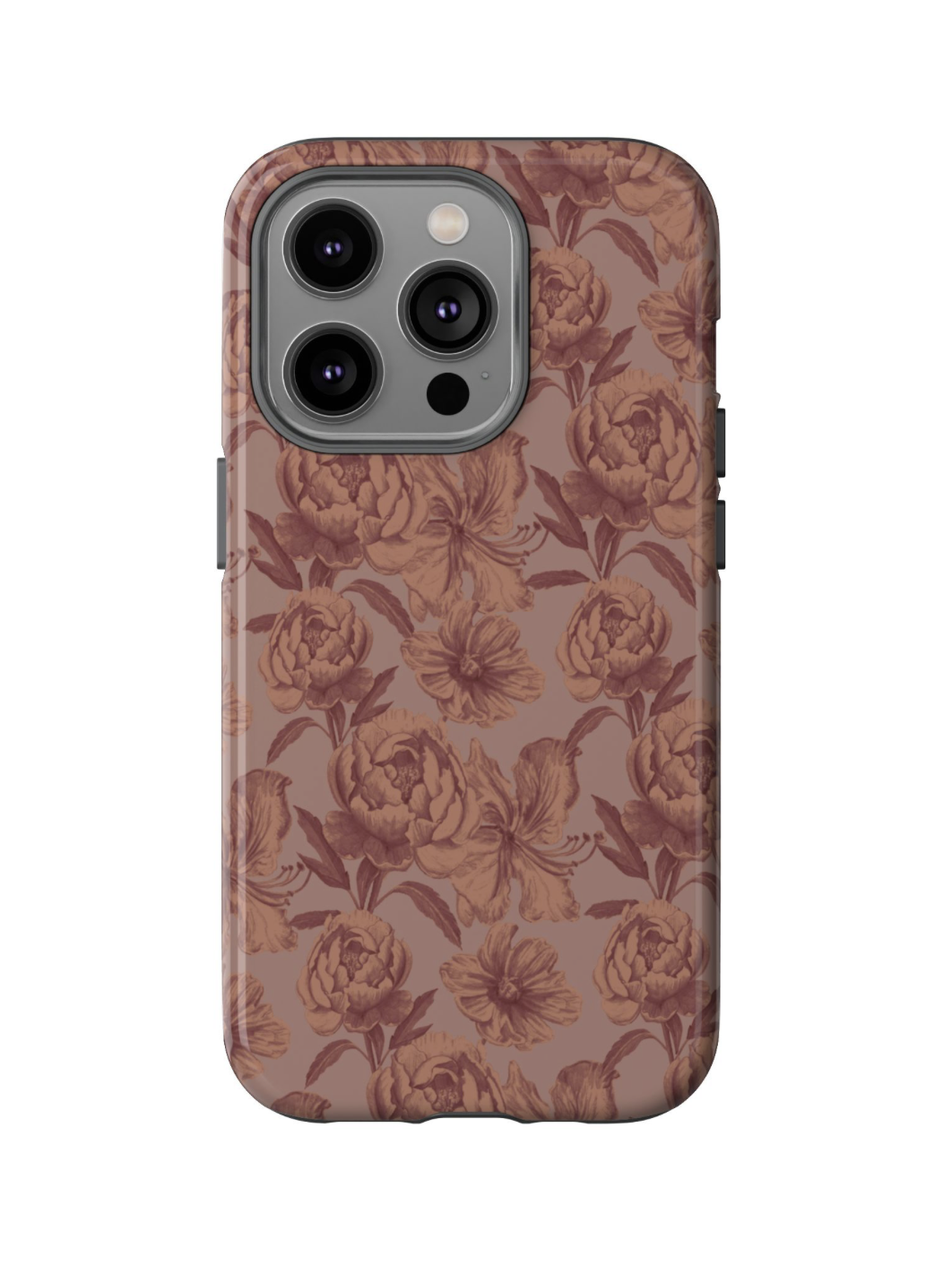 Floral Handyhülle altrosa