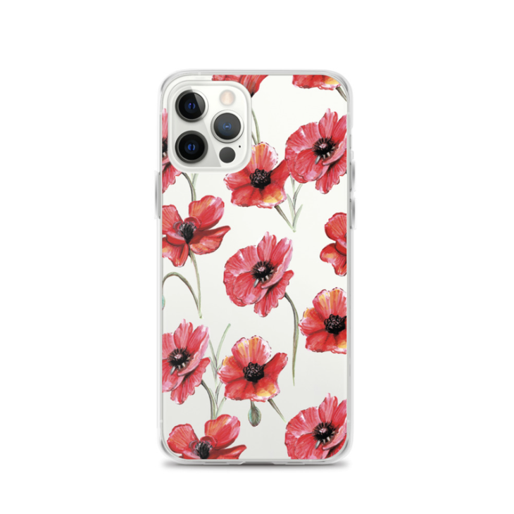 Poppy Flower Handyhülle transparent