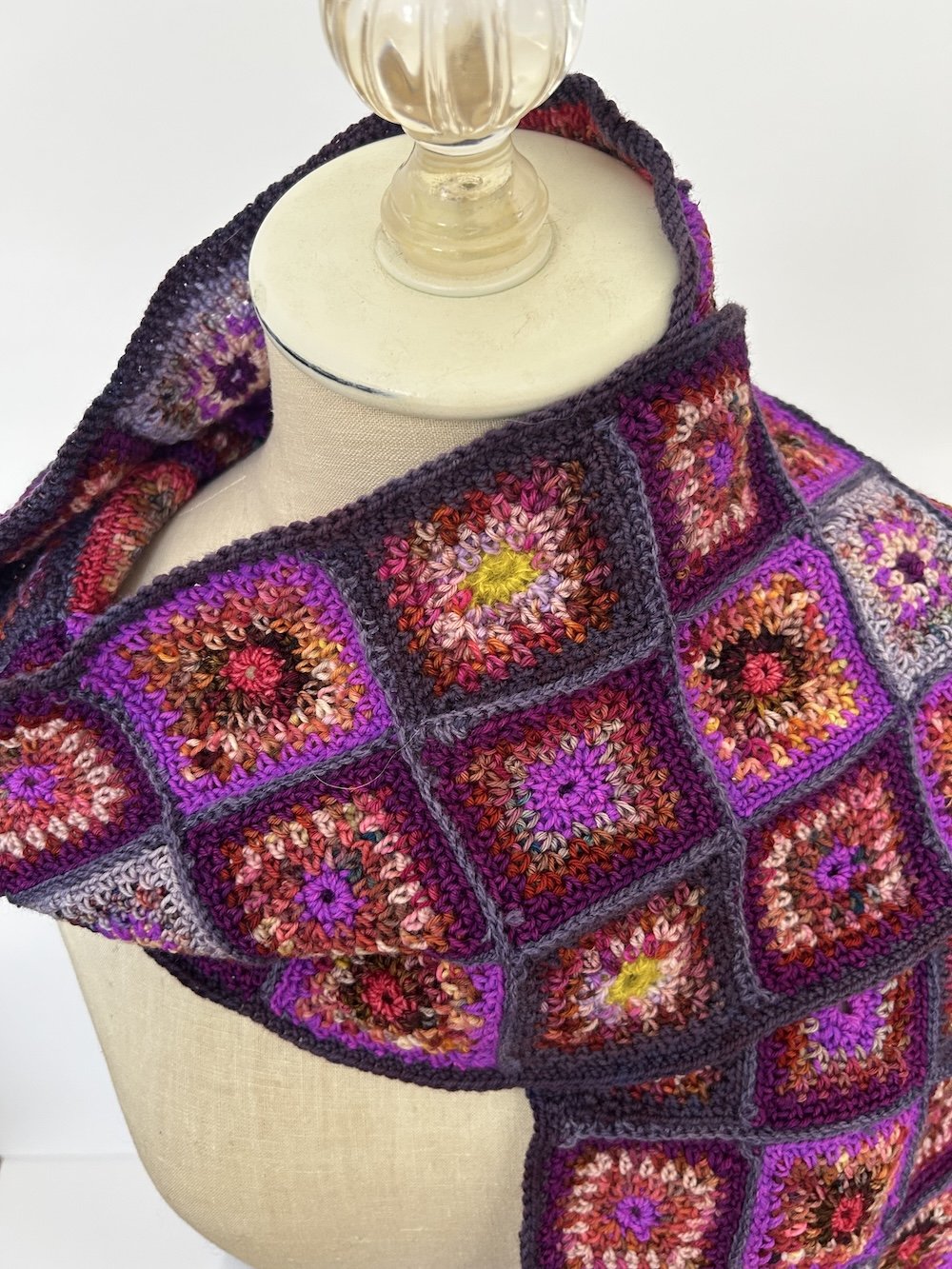 Purple Mini Square Scarf