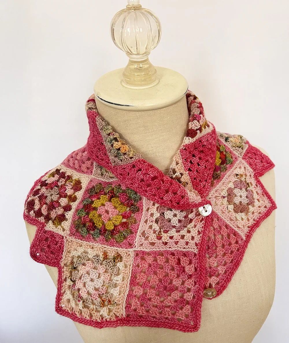 Hot Pink Lace Diamond Cowl