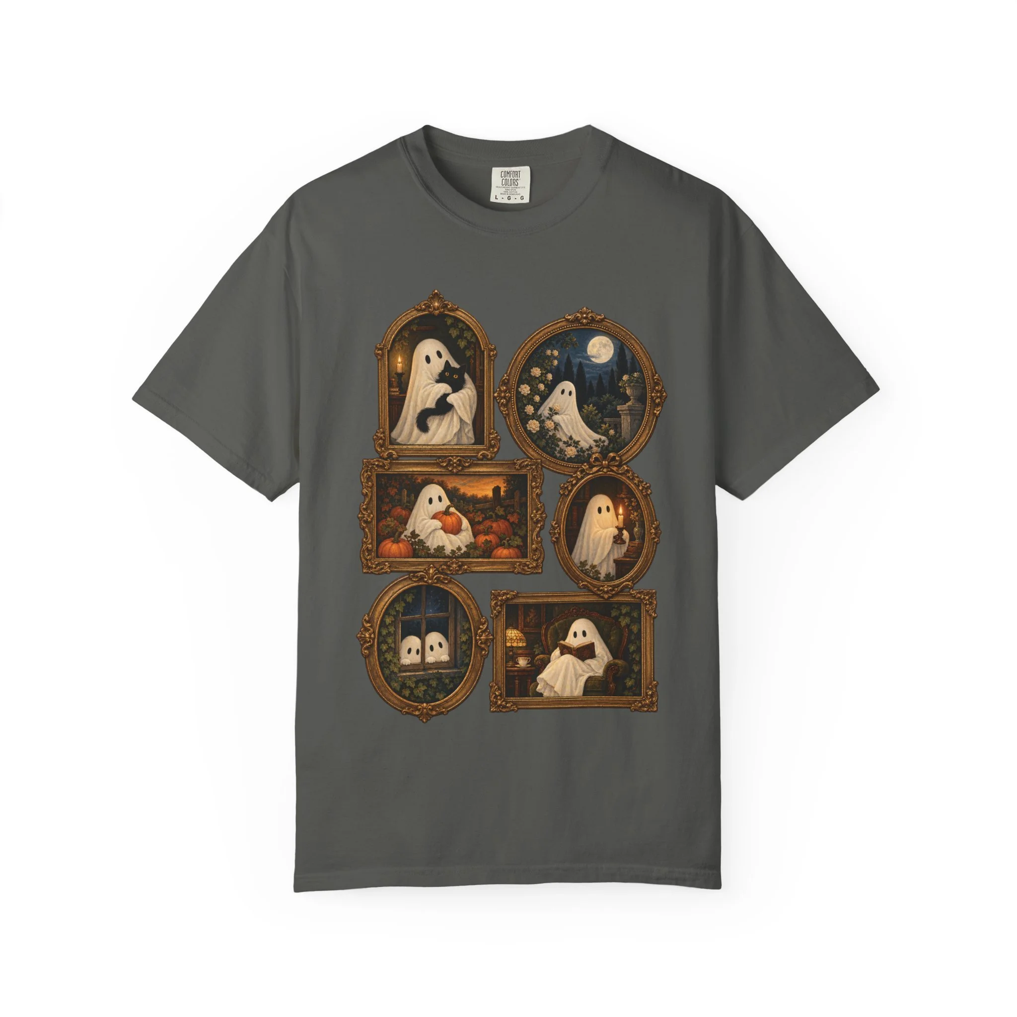 Pepper Comfort Colors 1717 tee, complete six-portrait ghost gallery front artwork