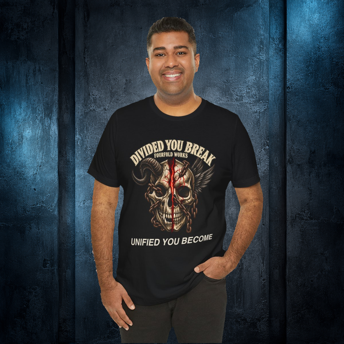 Skull Split — Gothic Graphic T-Shirt
