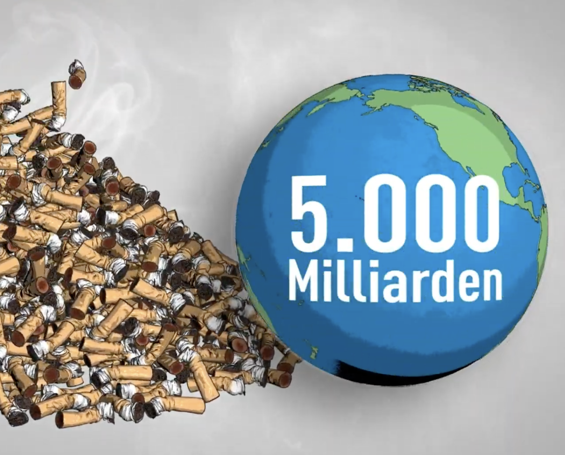 Umweltproblem Zigarettenkippen
