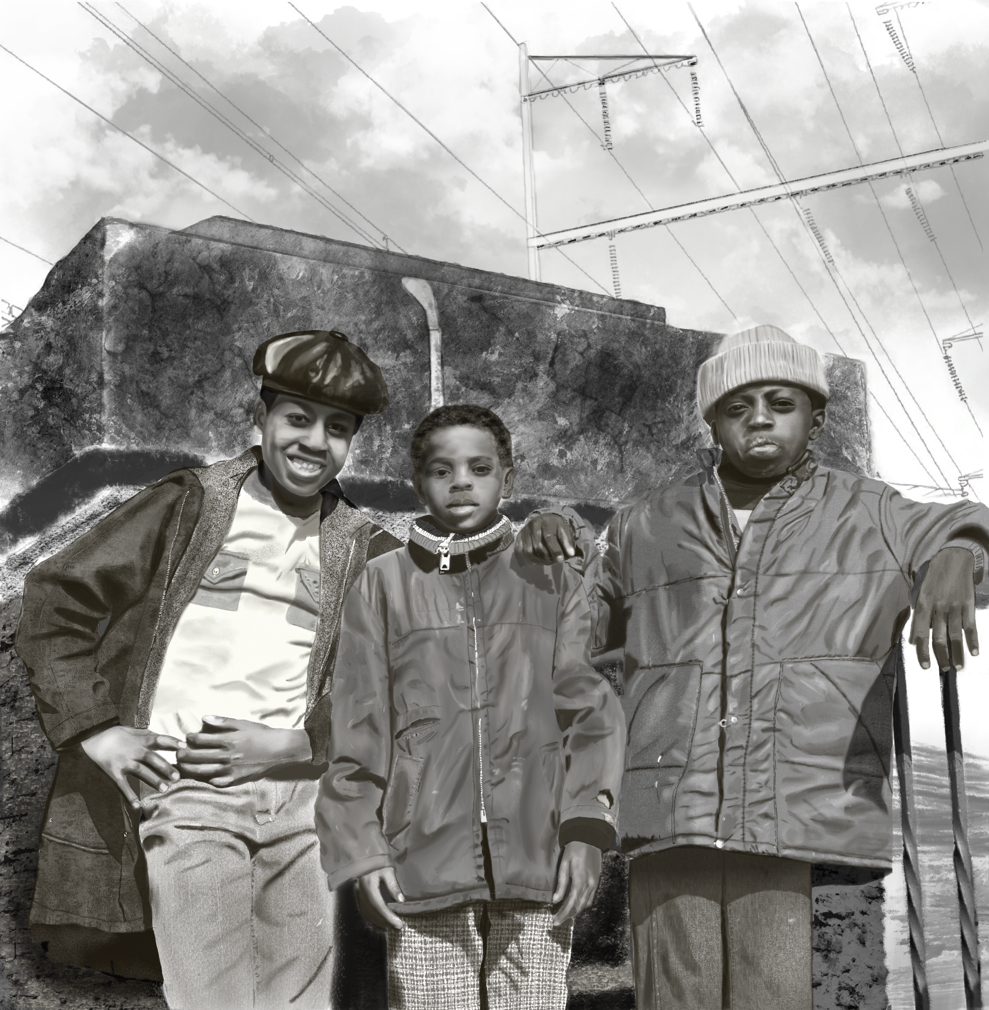 Contemporary digital art piece showing the convergence of photography and AI motion in a portrait orientation