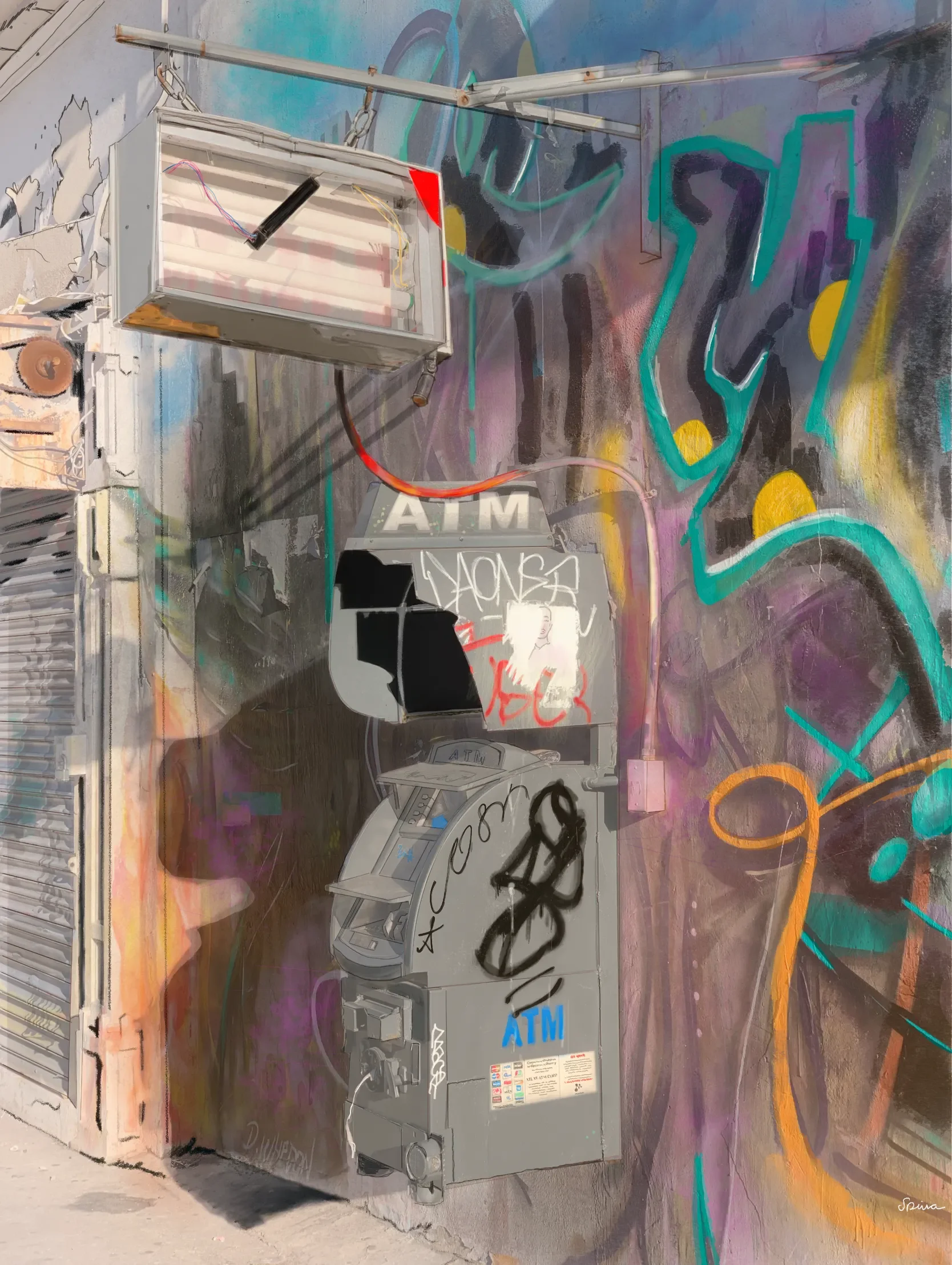 ATM in NYC| Digital Drawing