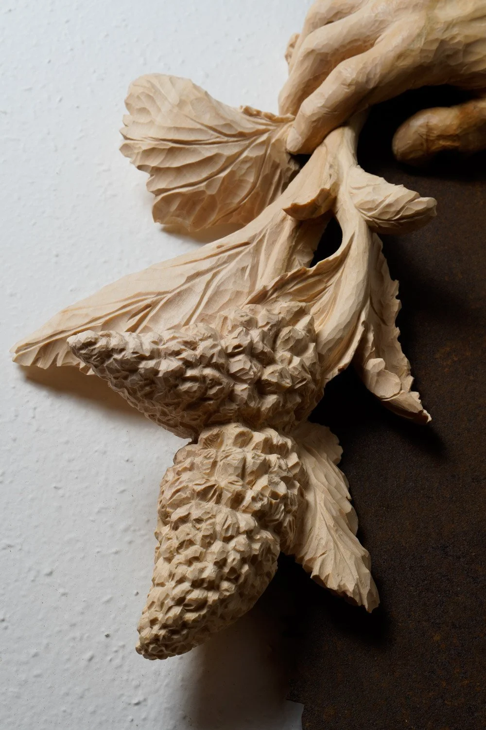 Hybrid #1, 2025. Wood and objet trouvé — 131x59x8cm
