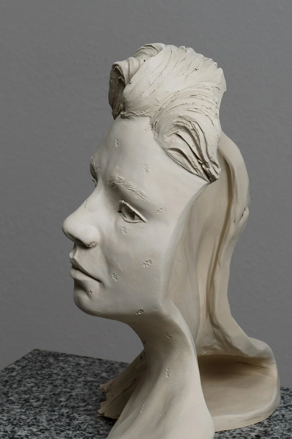Mask #1 (“Pleamle”), 2026. Ceramics — 33x35x16cm 