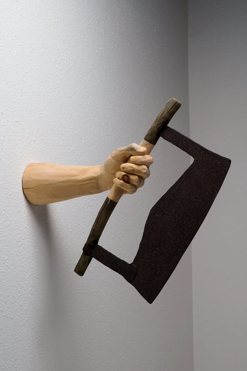 Hybrid #4, 2026. Wood and objet trouvé — 44x52x12cm