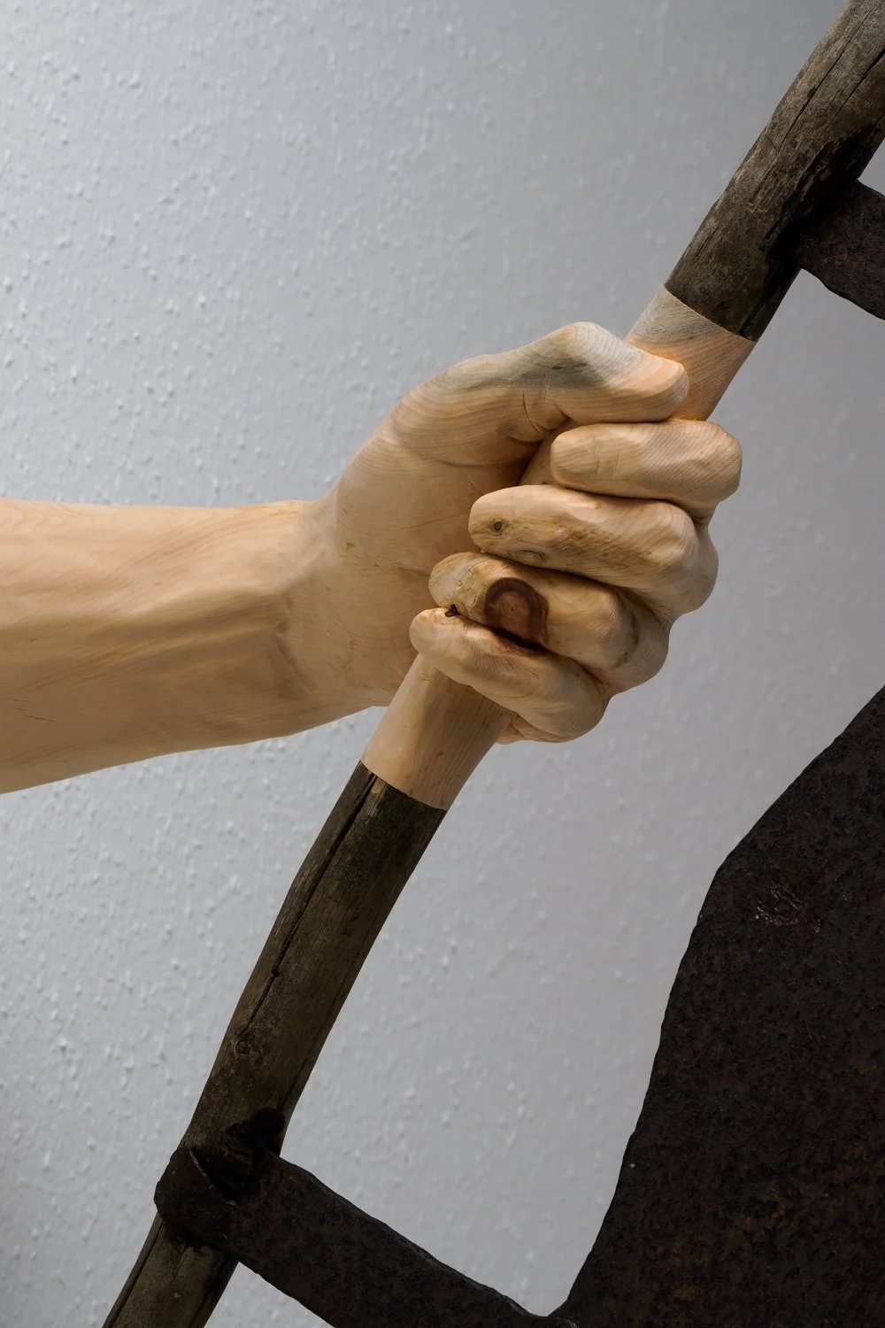 Hybrid #4, 2026. Wood and objet trouvé — 44x52x12cm