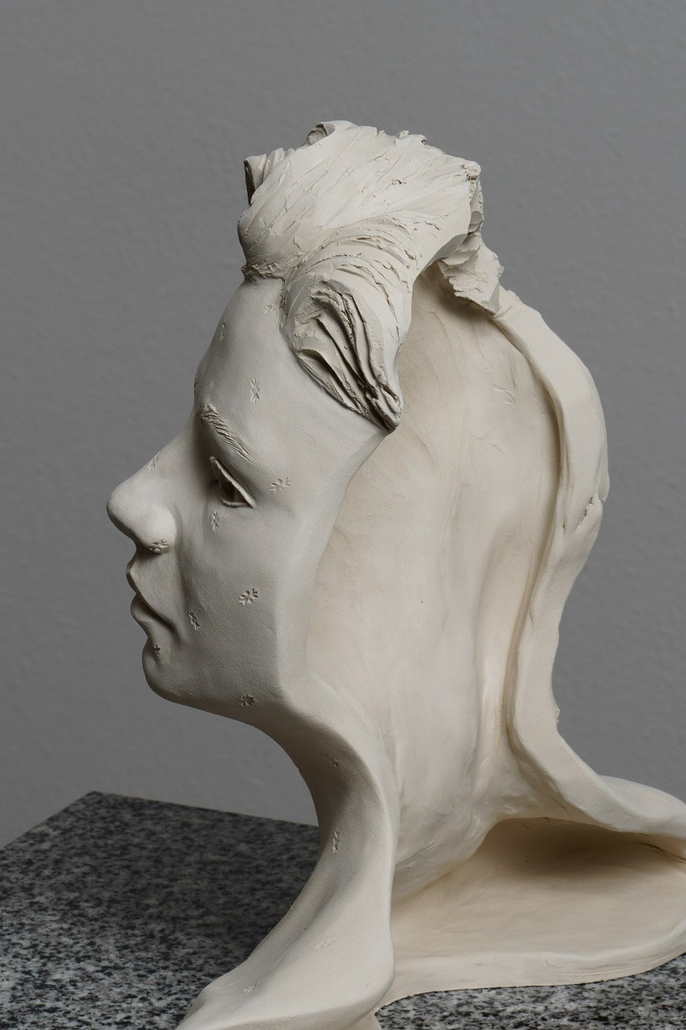 Mask #1 (“Pleamle”), 2026. Ceramics — 33x35x16cm