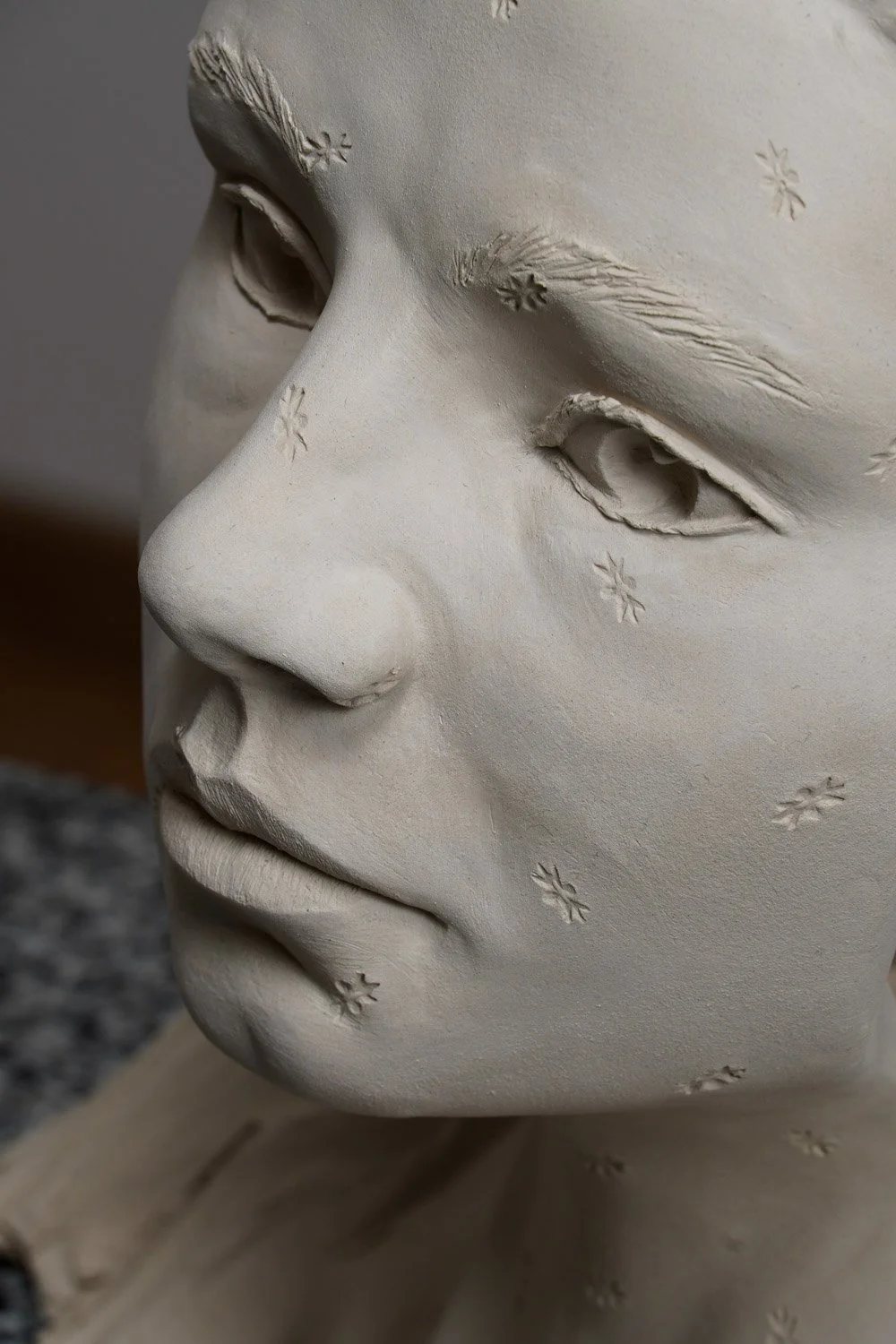 Mask #1 (“Pleamle”), 2026. Ceramics — 33x35x16cm