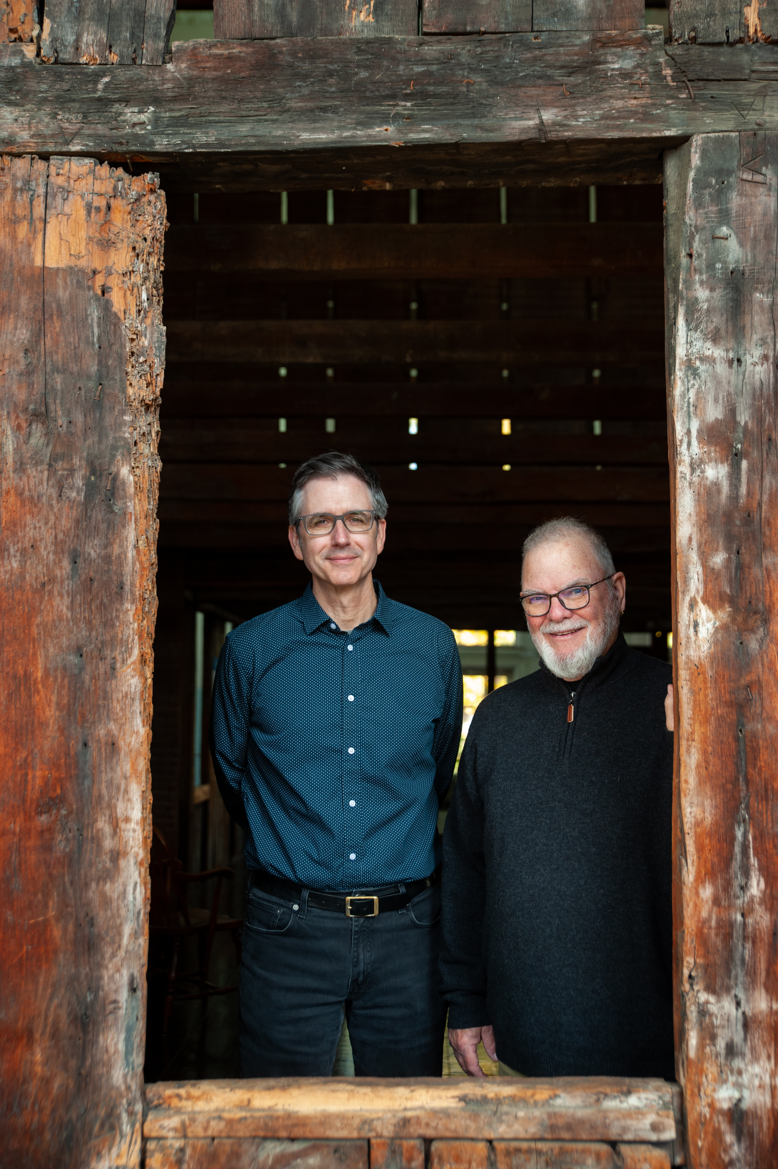 Todd Burge and Larry Groce inside the Putnam House