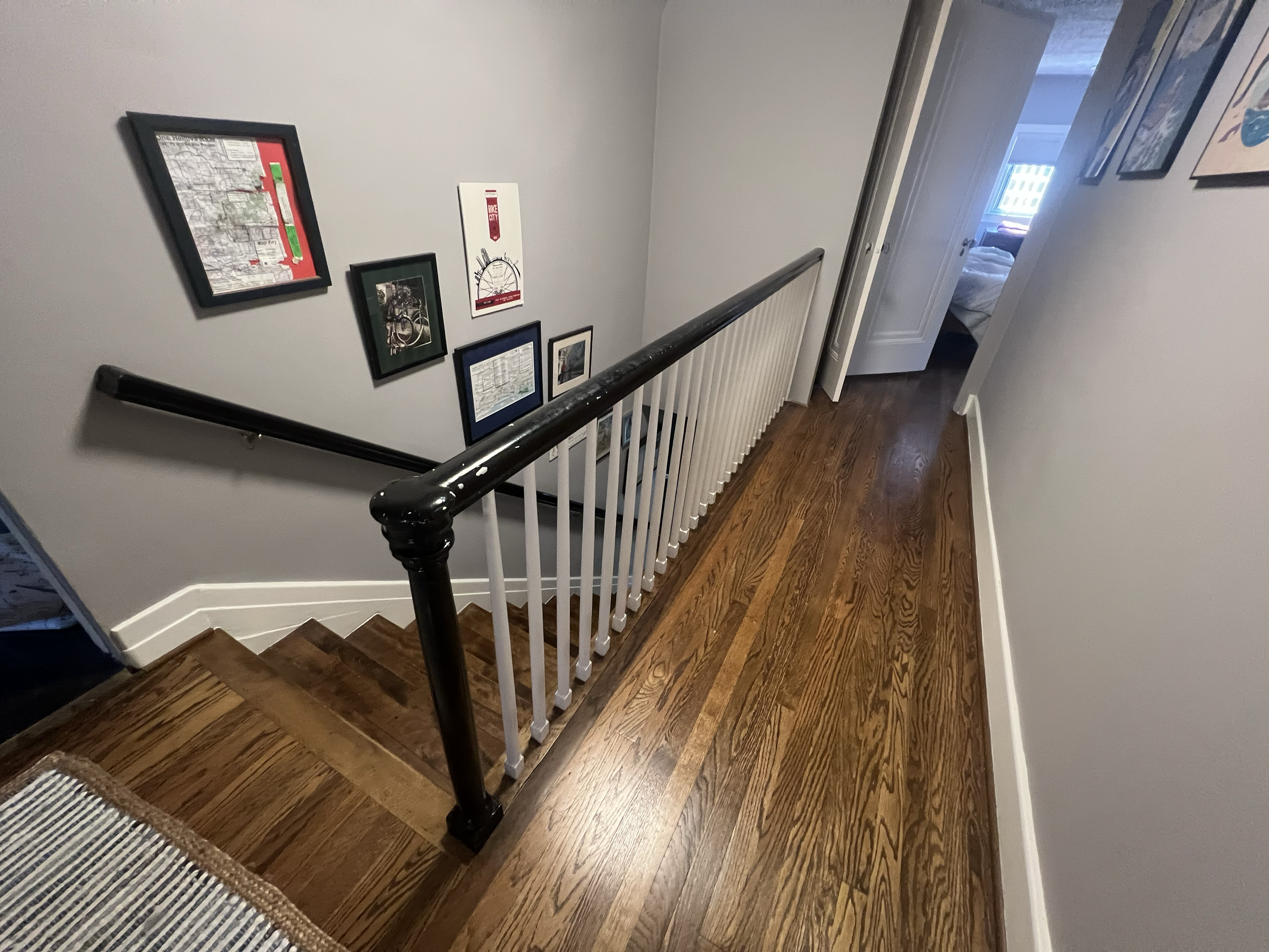 BEFORE - This type of balustrade is typical to many GP homes. The homeowner wanted something sturdier and more functional... especially for her cats.
