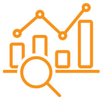 price analysis with magnifying glass icon
