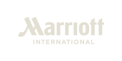 Marriott International logo in white on a black background.