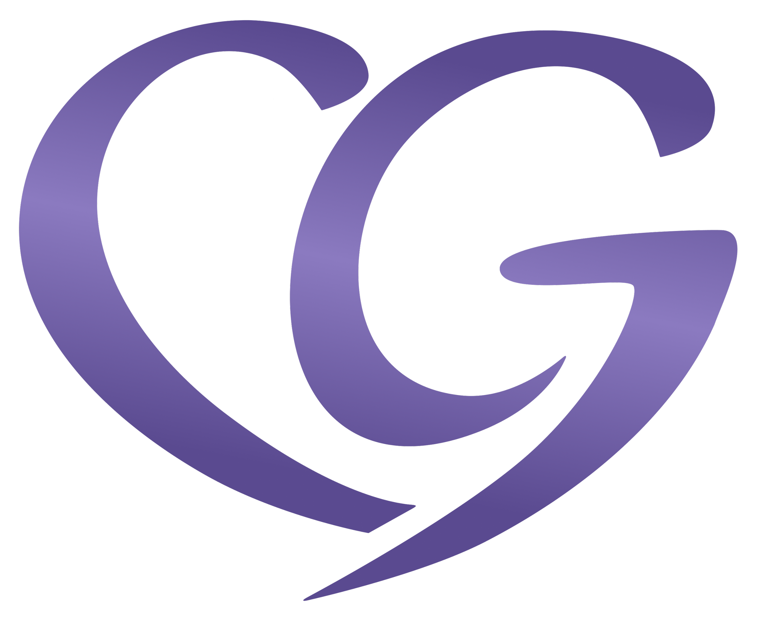 A 3D logo featuring the letters G and C intertwining, with the G in purple and the C in black, on a black background.