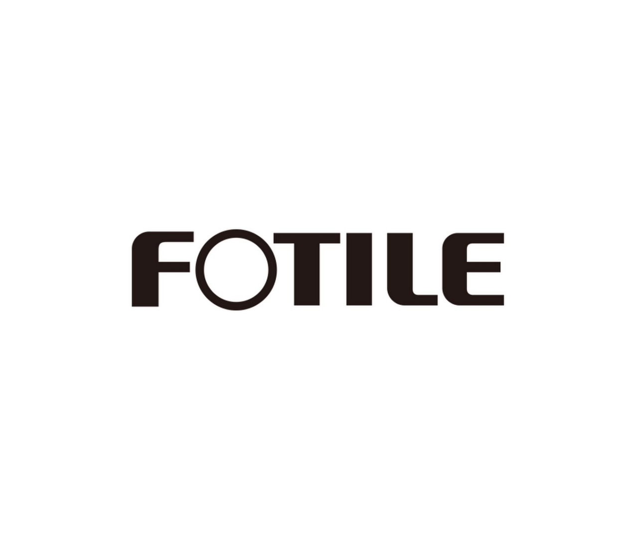 The word 'FOTILE' in black letters on a white background with a partial black and white circular design.