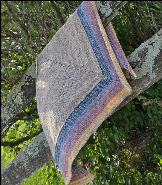 Knit Shawl Designed by Joann for Yesterday's Ewes