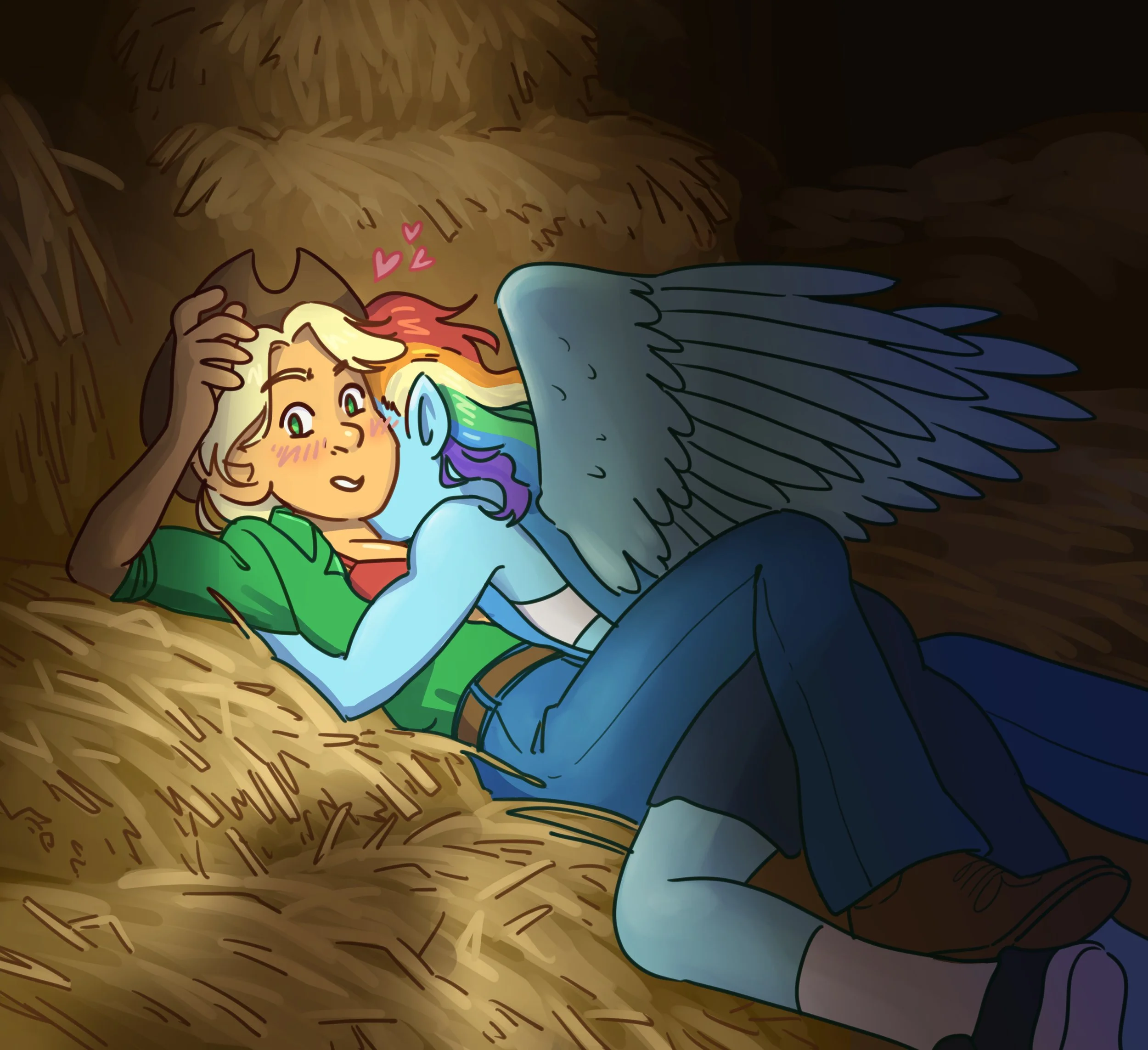 Appledash in the hay