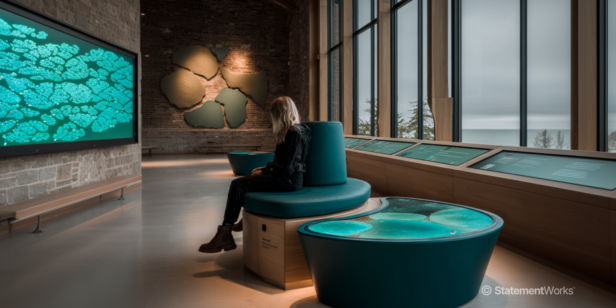 Large marine life visitor centre display experience 