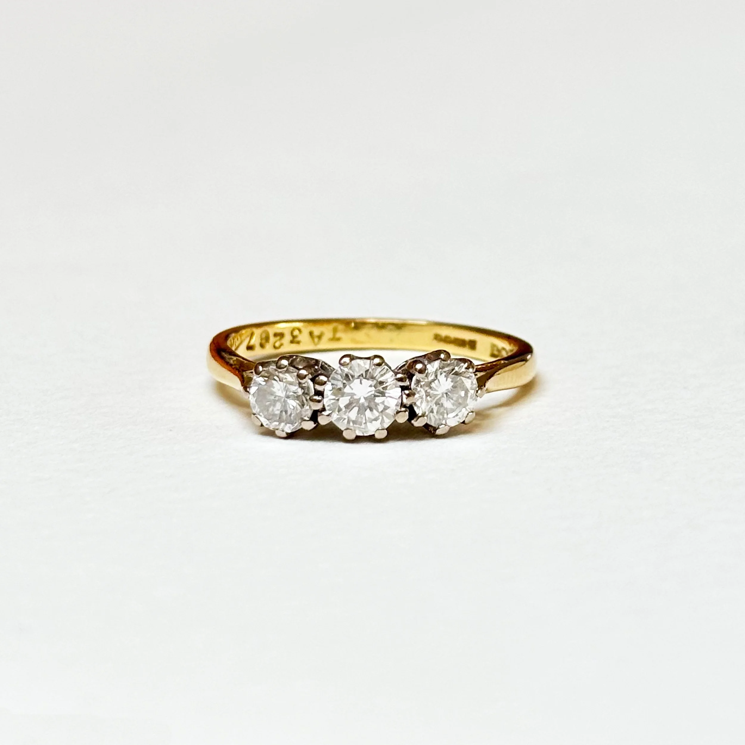 Traditional 3 Stone Diamond Ring