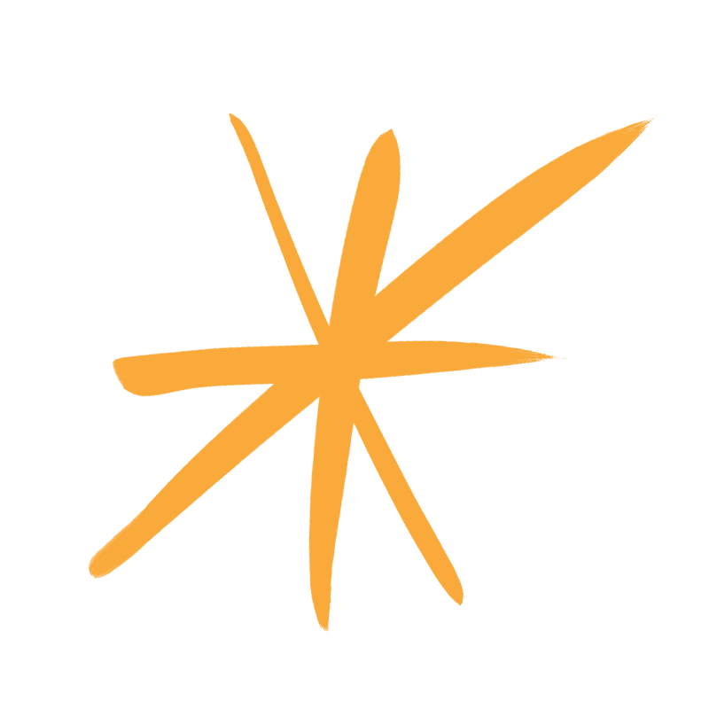 Orange starburst illustration