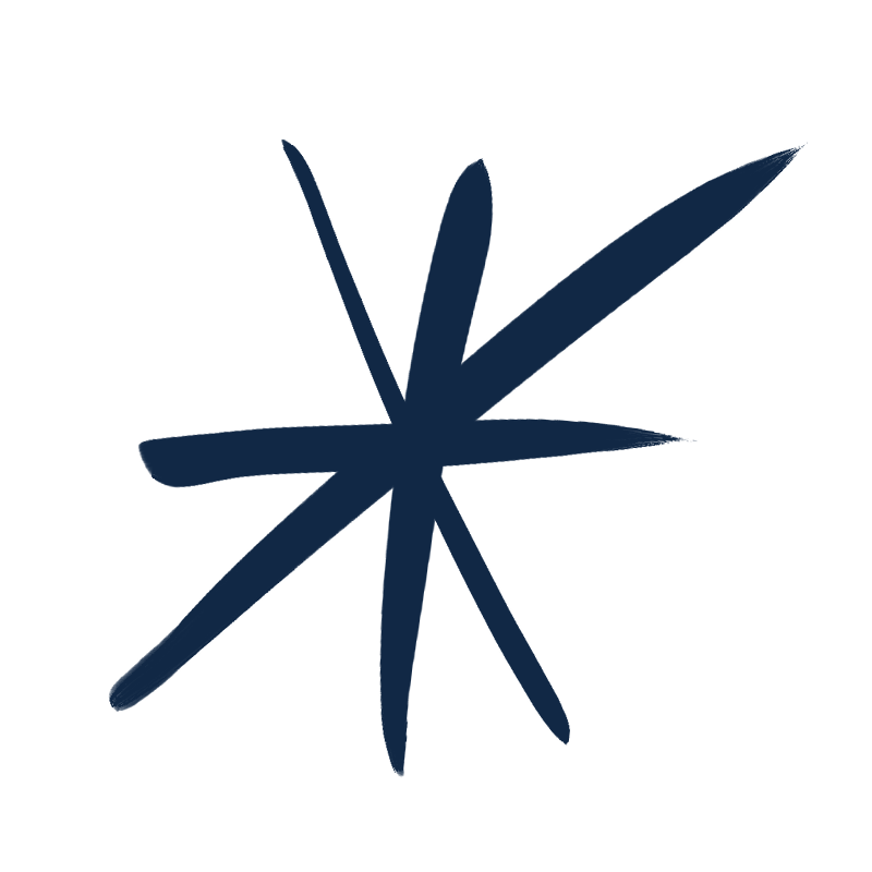 Blue starburst illustration