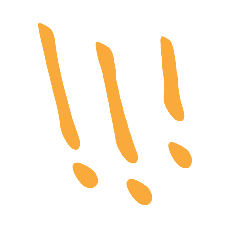 Orange exclamation mark illustration