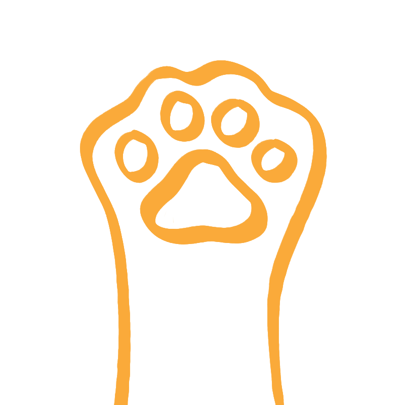 Orange paw illustration