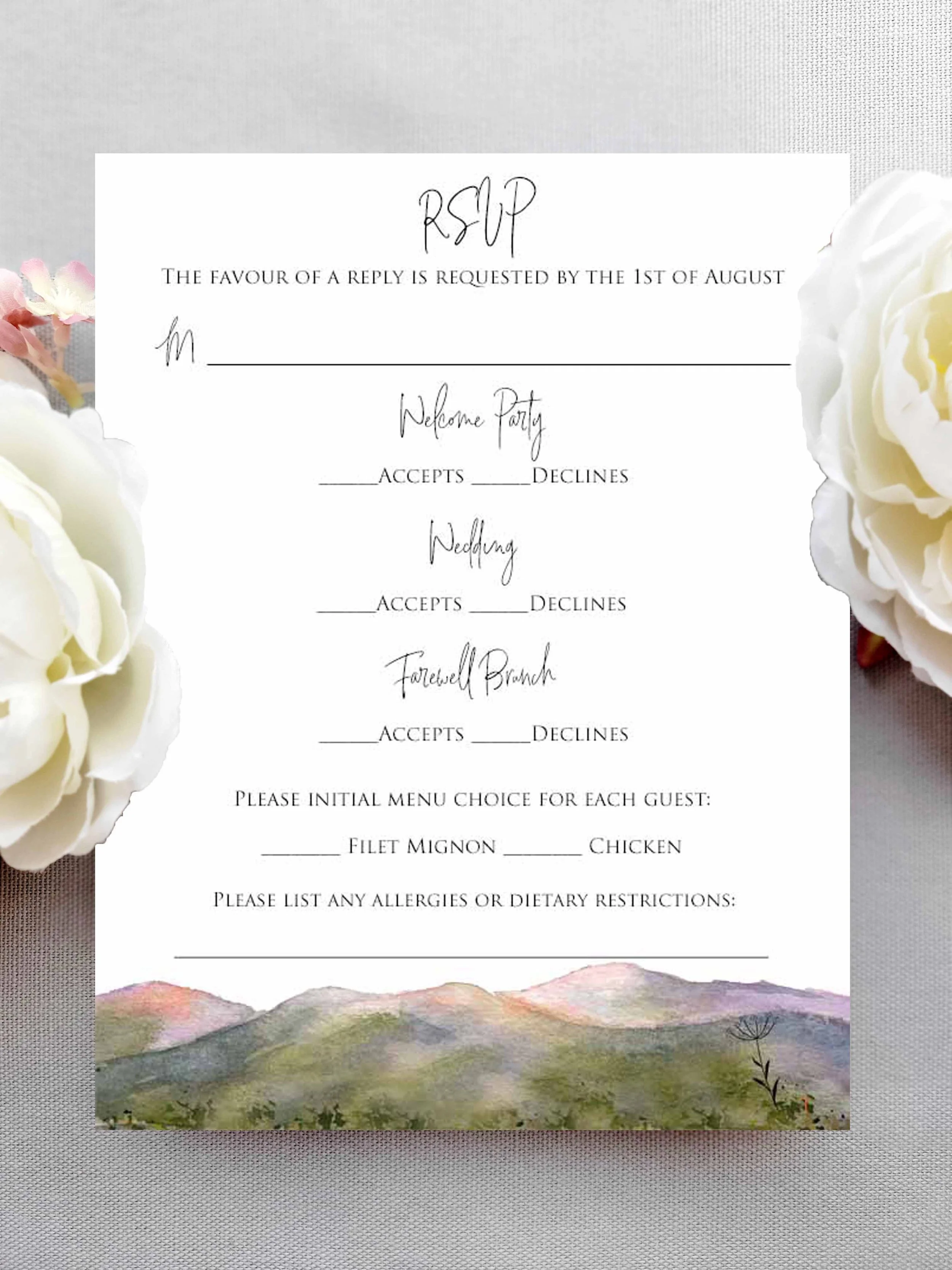 Vermont RSVP Card 7