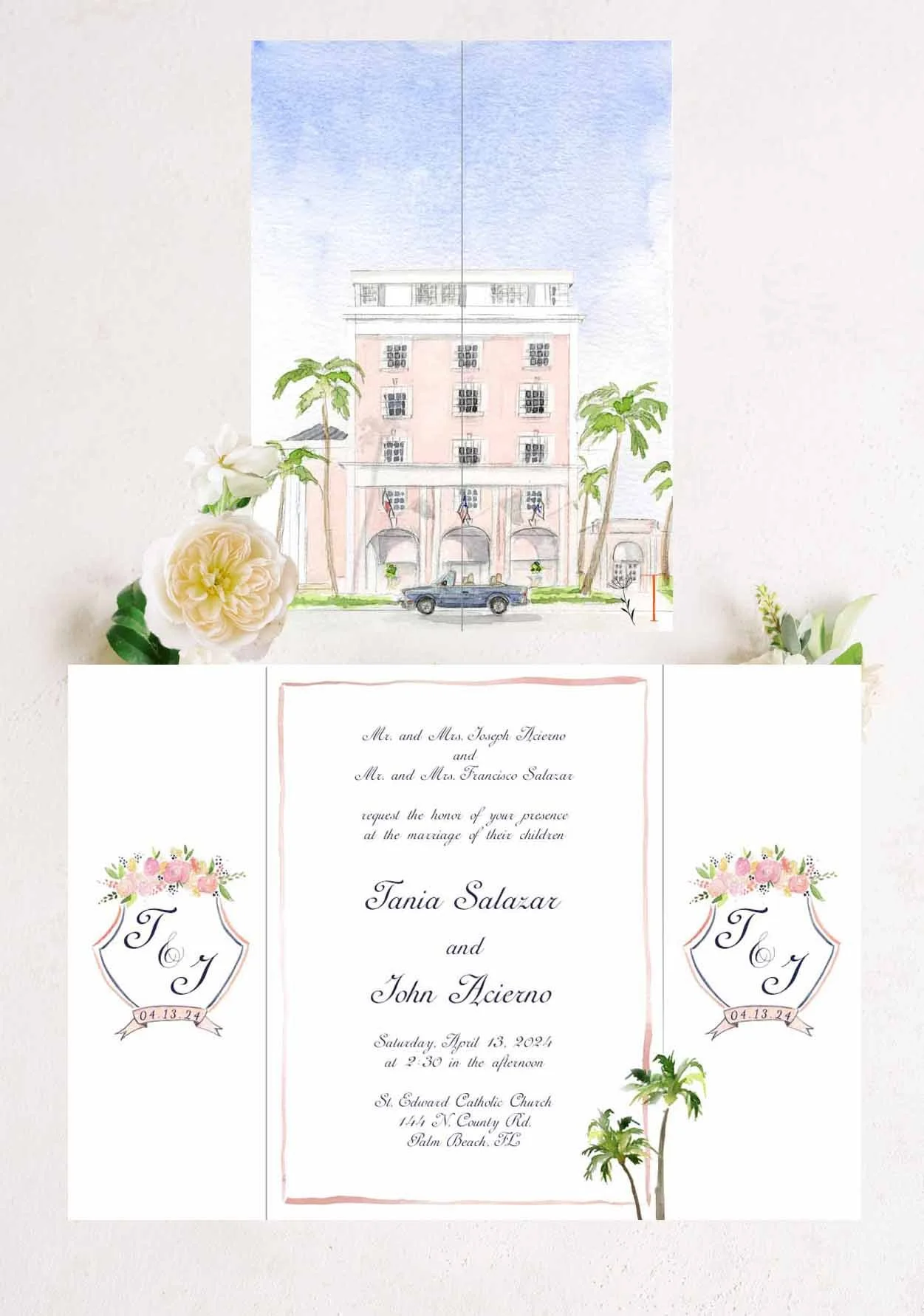 Florida FOLDED Invitation 1 + $8