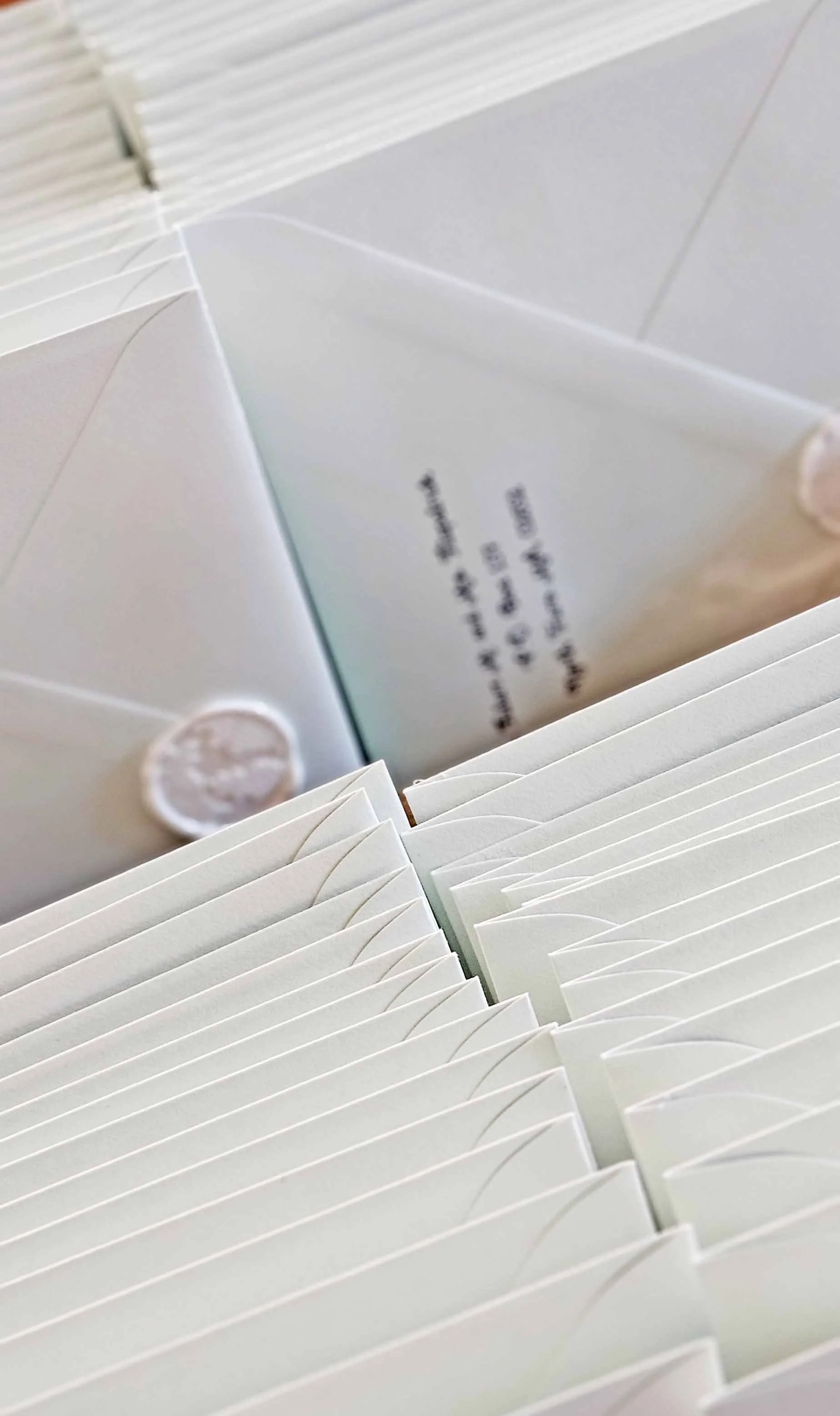 wedding invitation envelope addressing, stuffing, sealing, mailing directly to your guests by Tying the Knots Studio