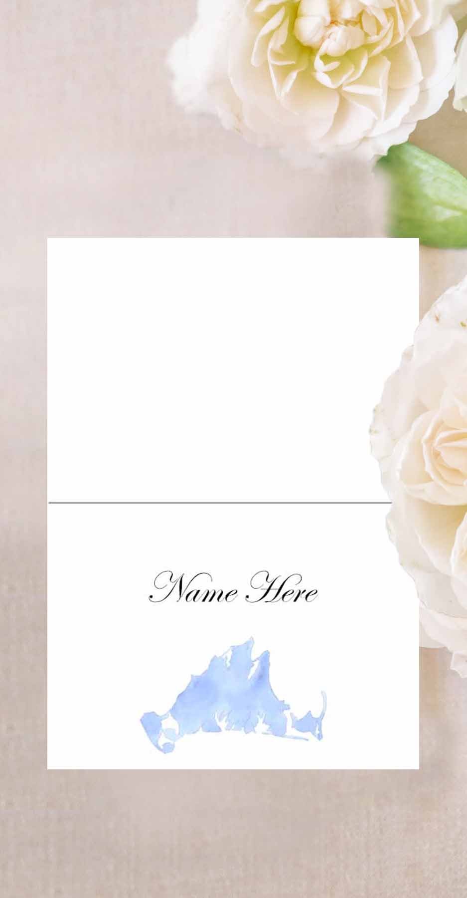 Marthas vineyard place card by Tying the Knots Studio