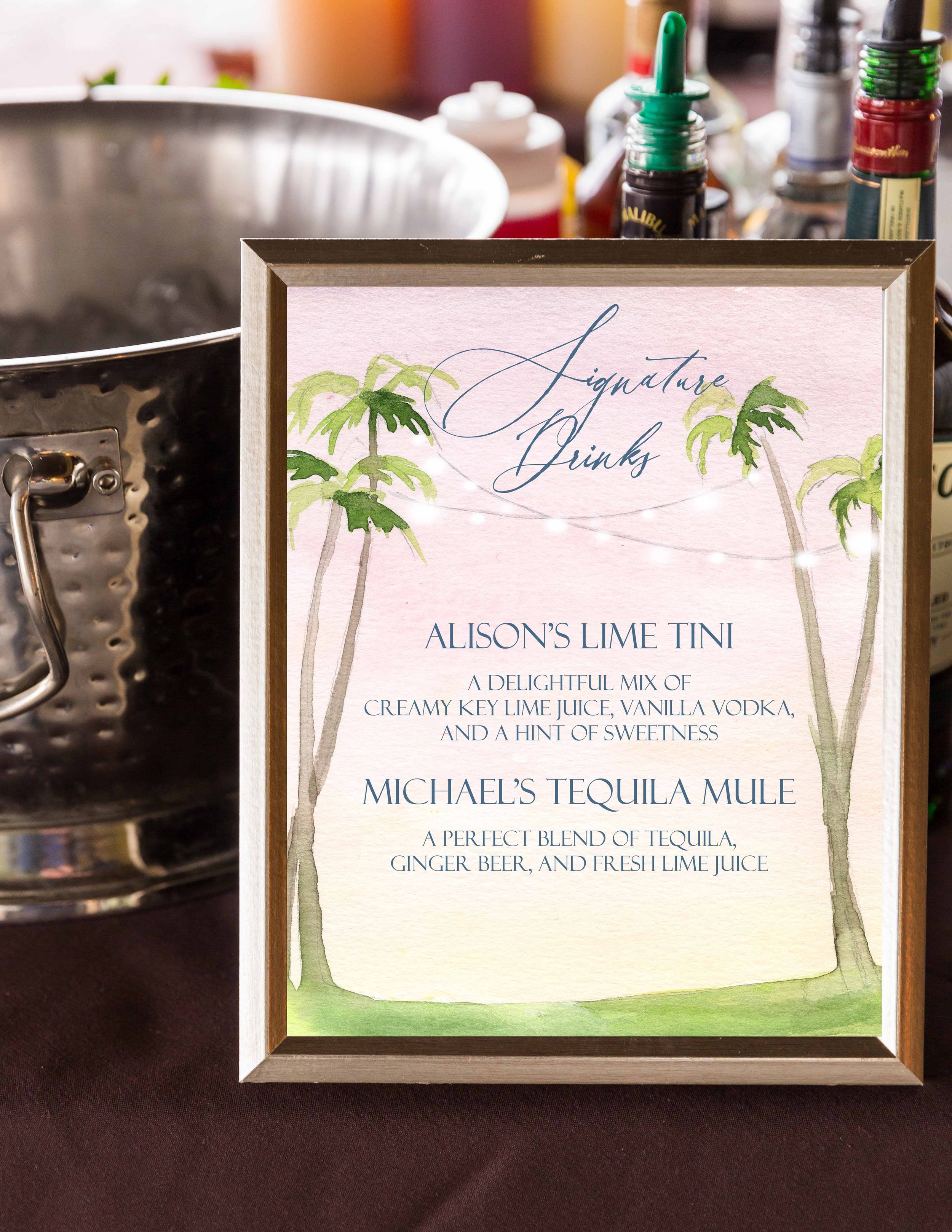 LAYOUT 1: Sign Title, Drink Title, Drink Description