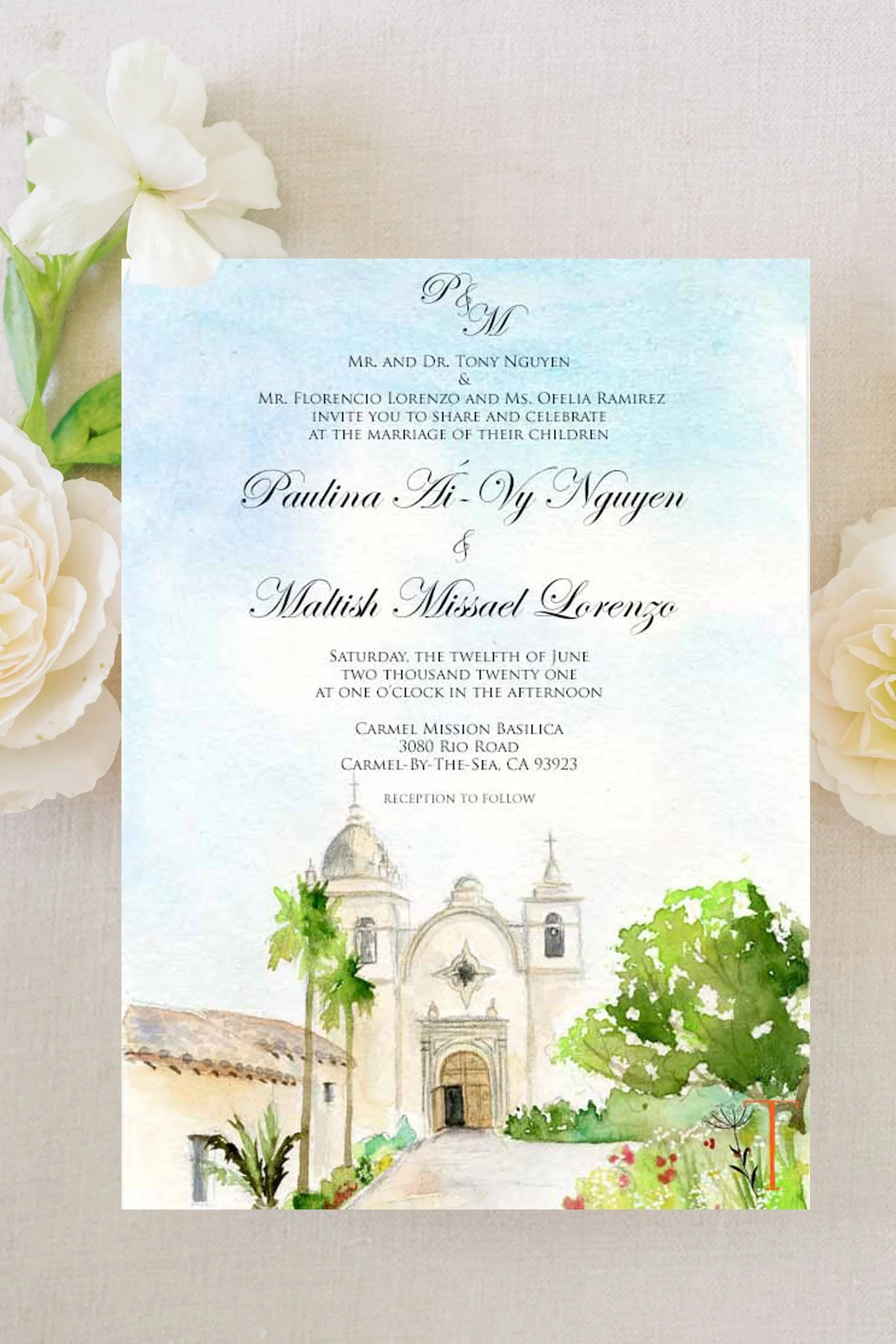 Paulina Carmel Mission Basilica invitation photo.jpg