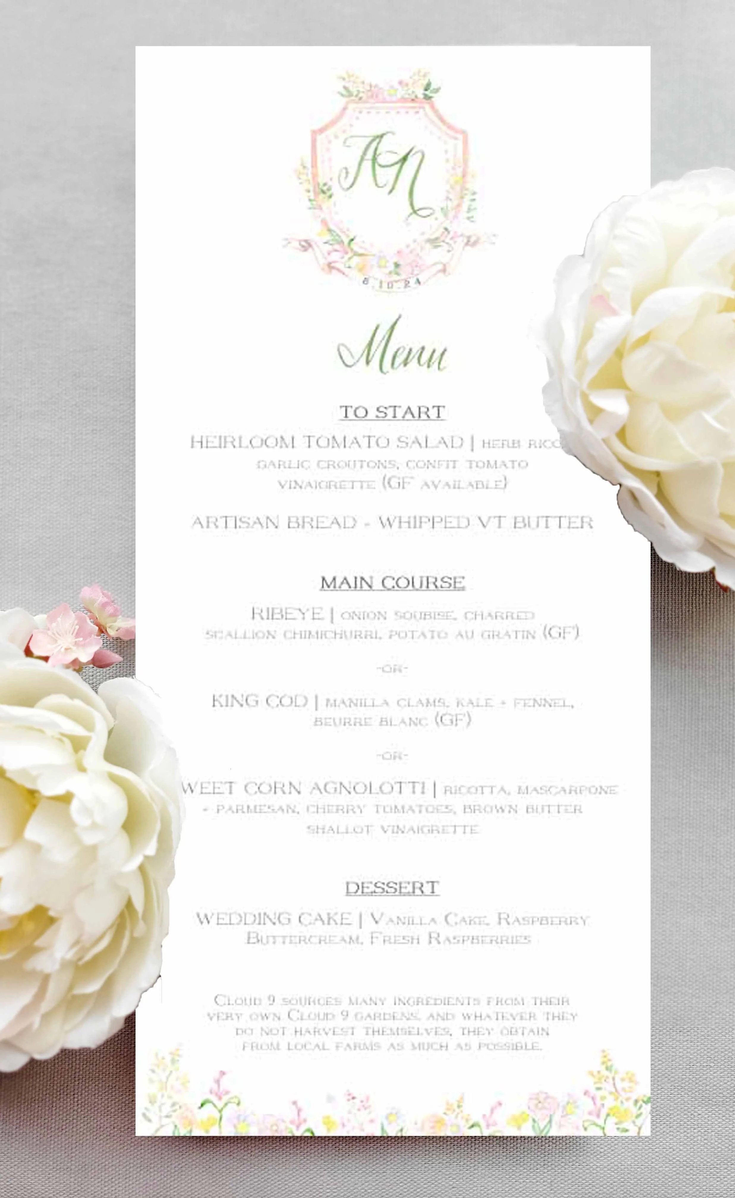 Vermont Menu 6