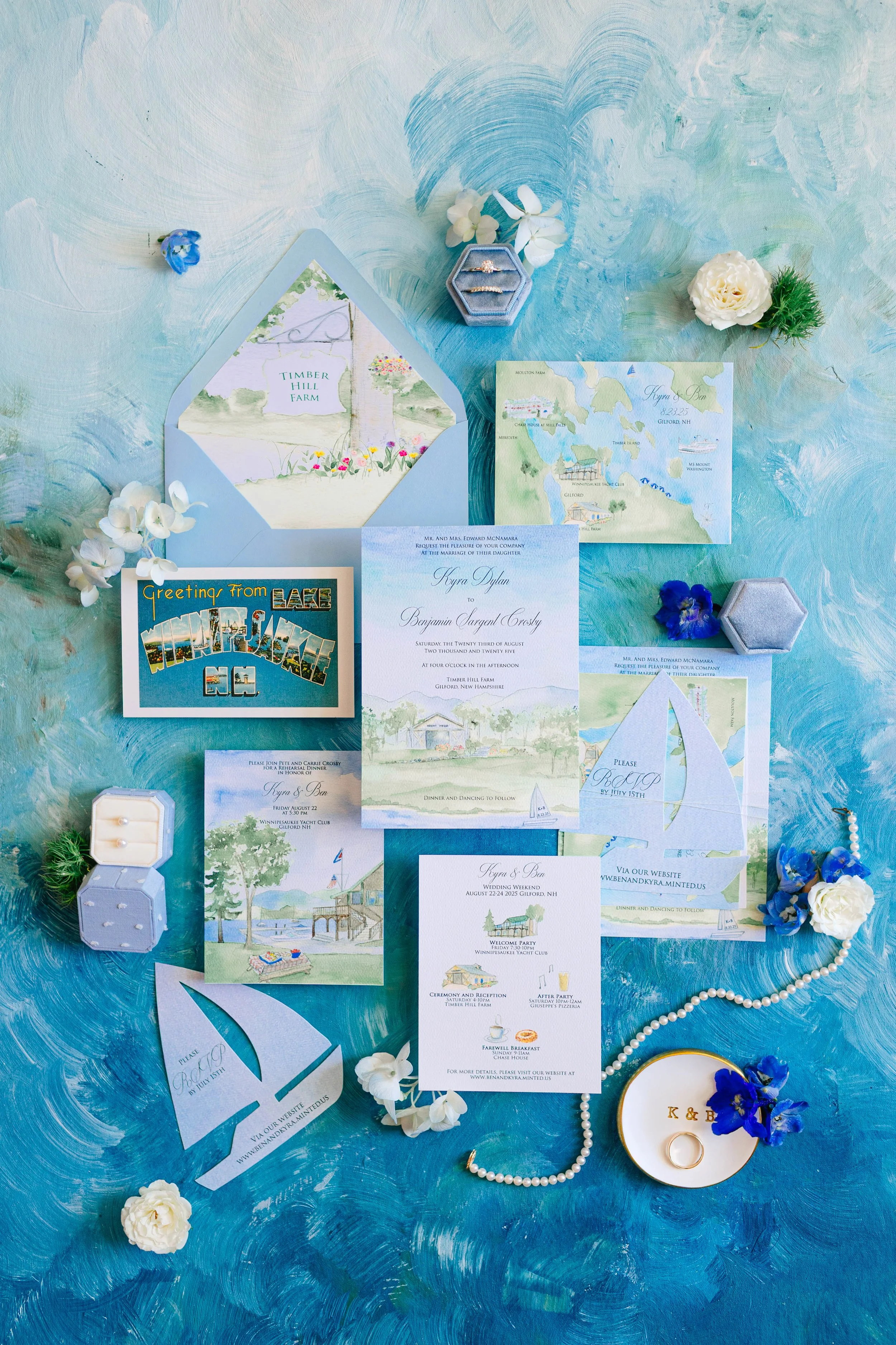 Timber Hill Farm Wedding Invitations by Tying the Knots Studio 2