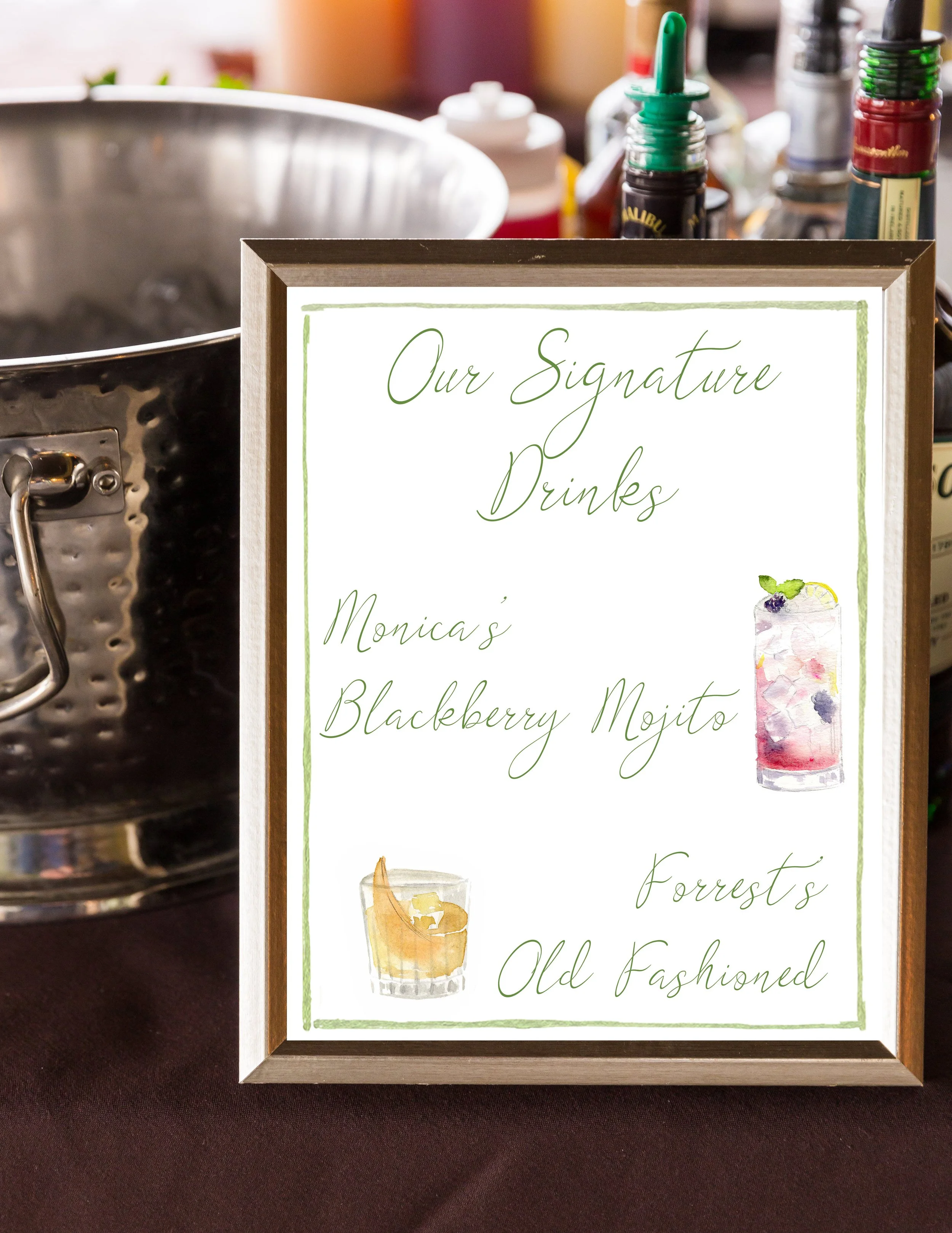 LAYOUT 4: Sign Title, Drink Image 1 right, Drink Title left, Drink Image 2 left, Drink Title right