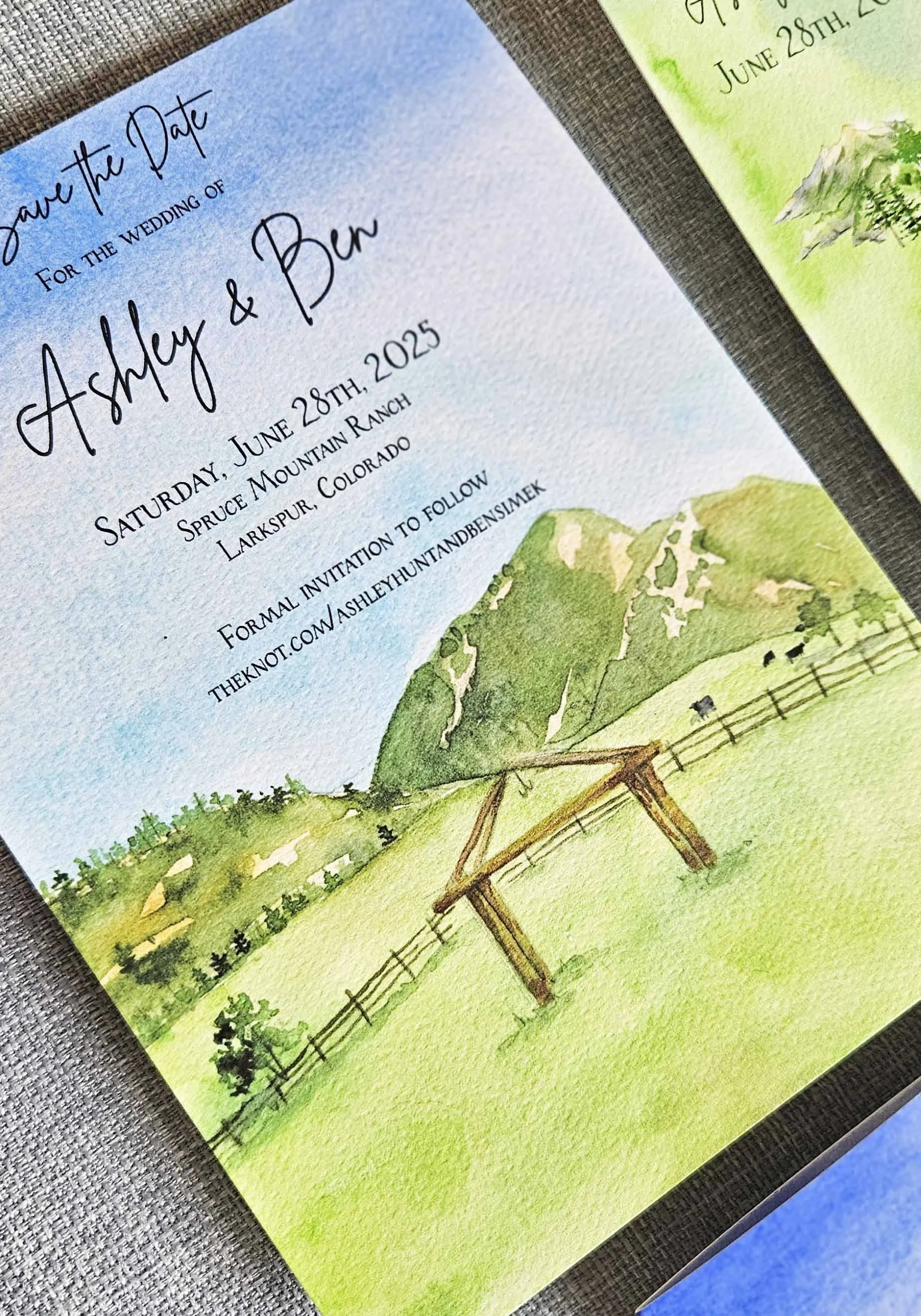Spruce Mountain Ranch Folded Wedding Invitations
