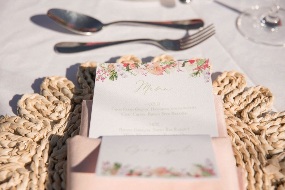 Customized Oahu Ko Olina wedding invitations by Tying the Knots 6