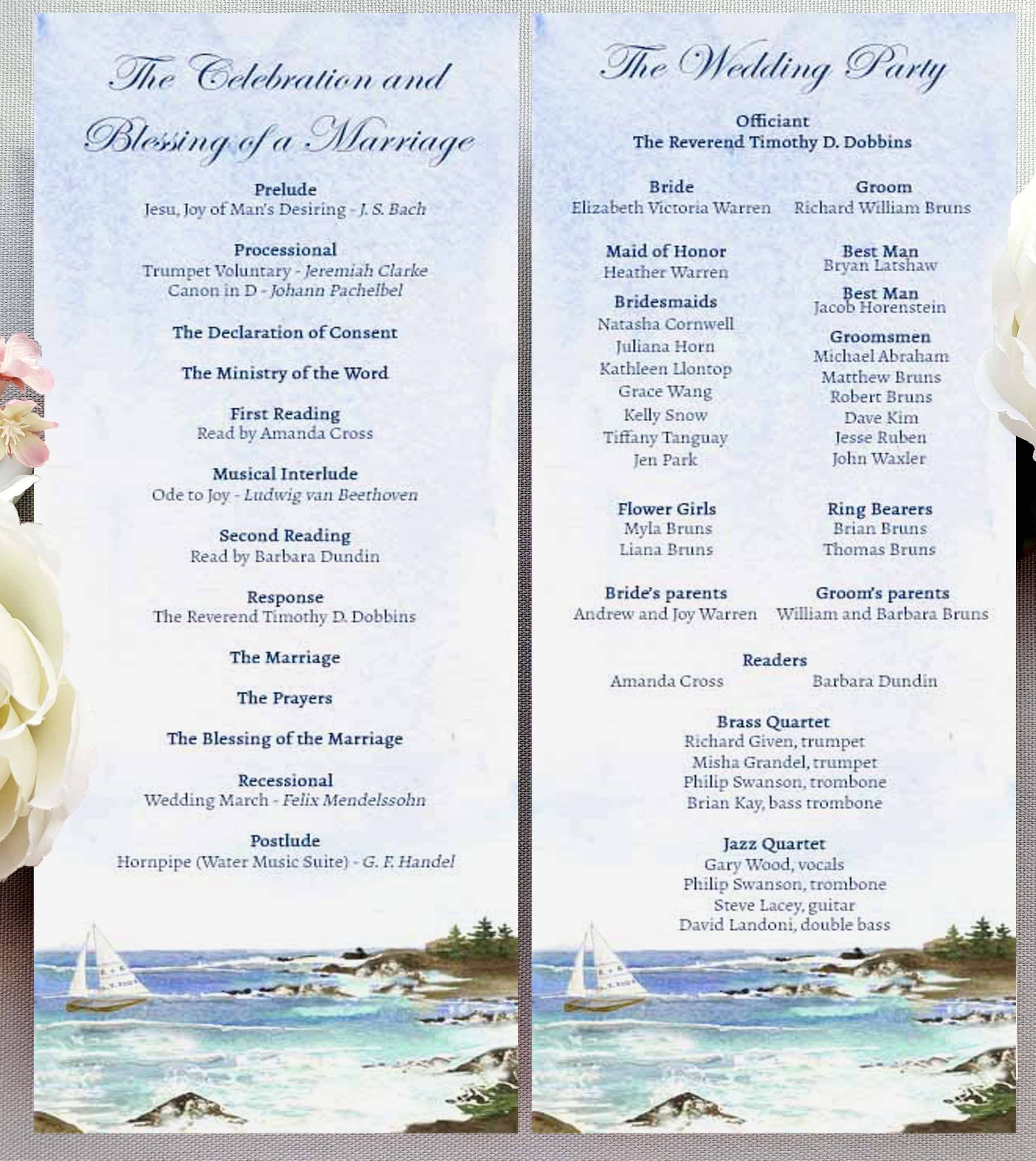 Maine Coastal Wedding Invitations in watercolor by Tying the Knots Studio 9
