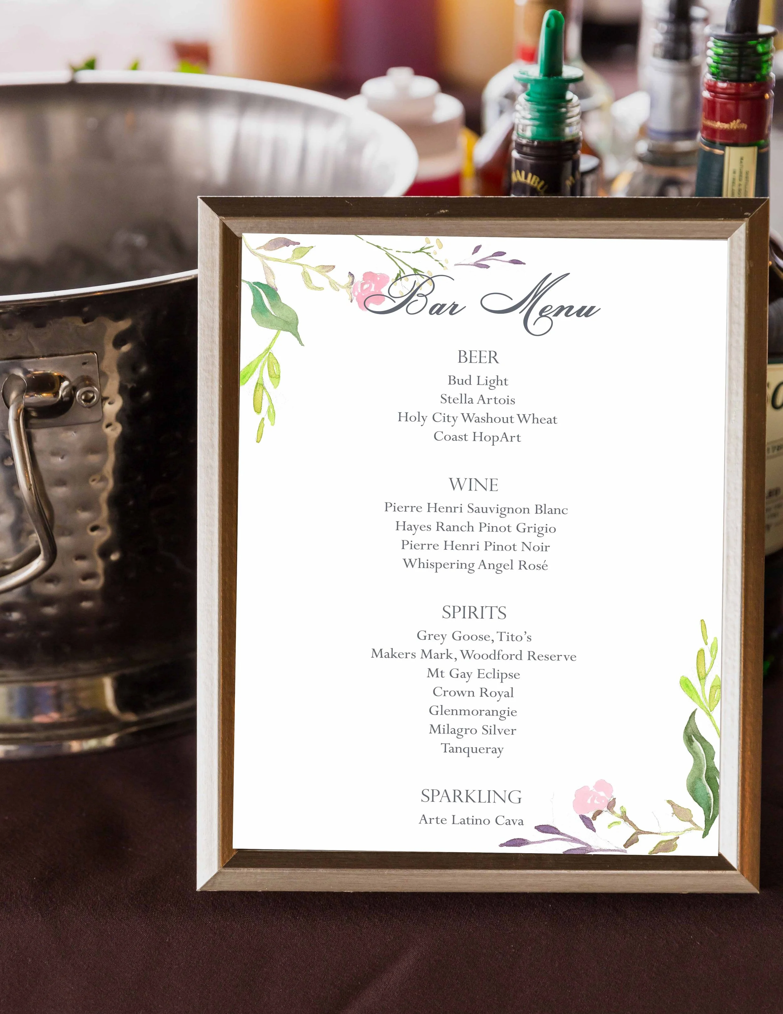Bar Menu 3