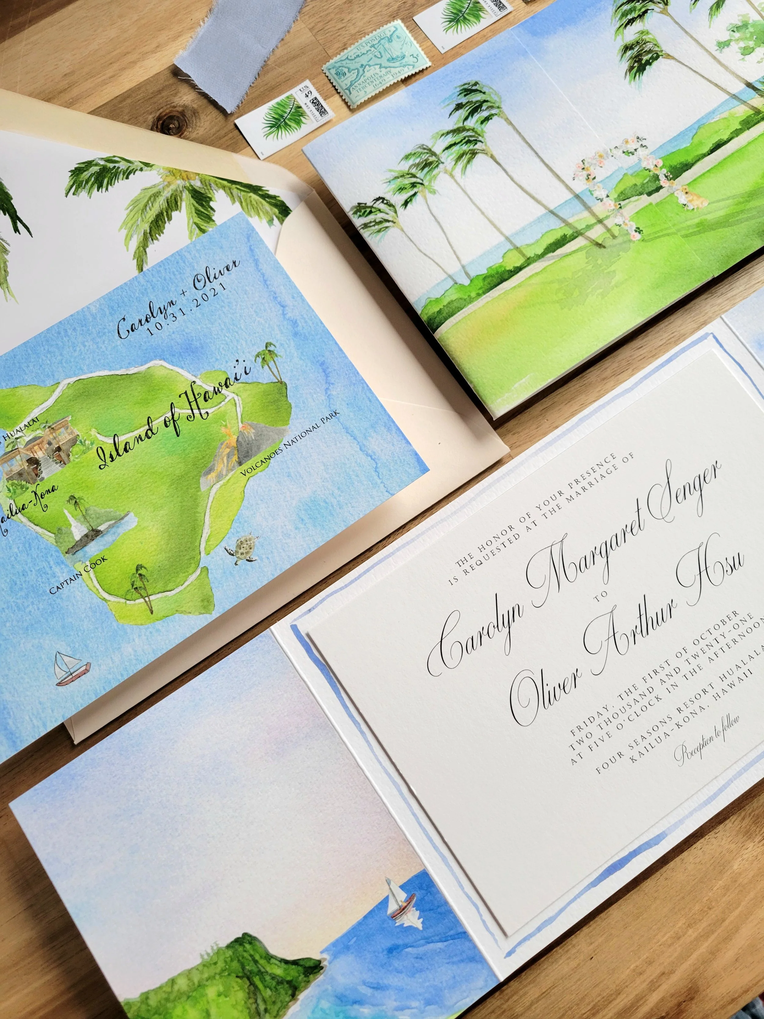 Four Seasons Resort Hualalai Wedding Invitations by Tying the Knots 3