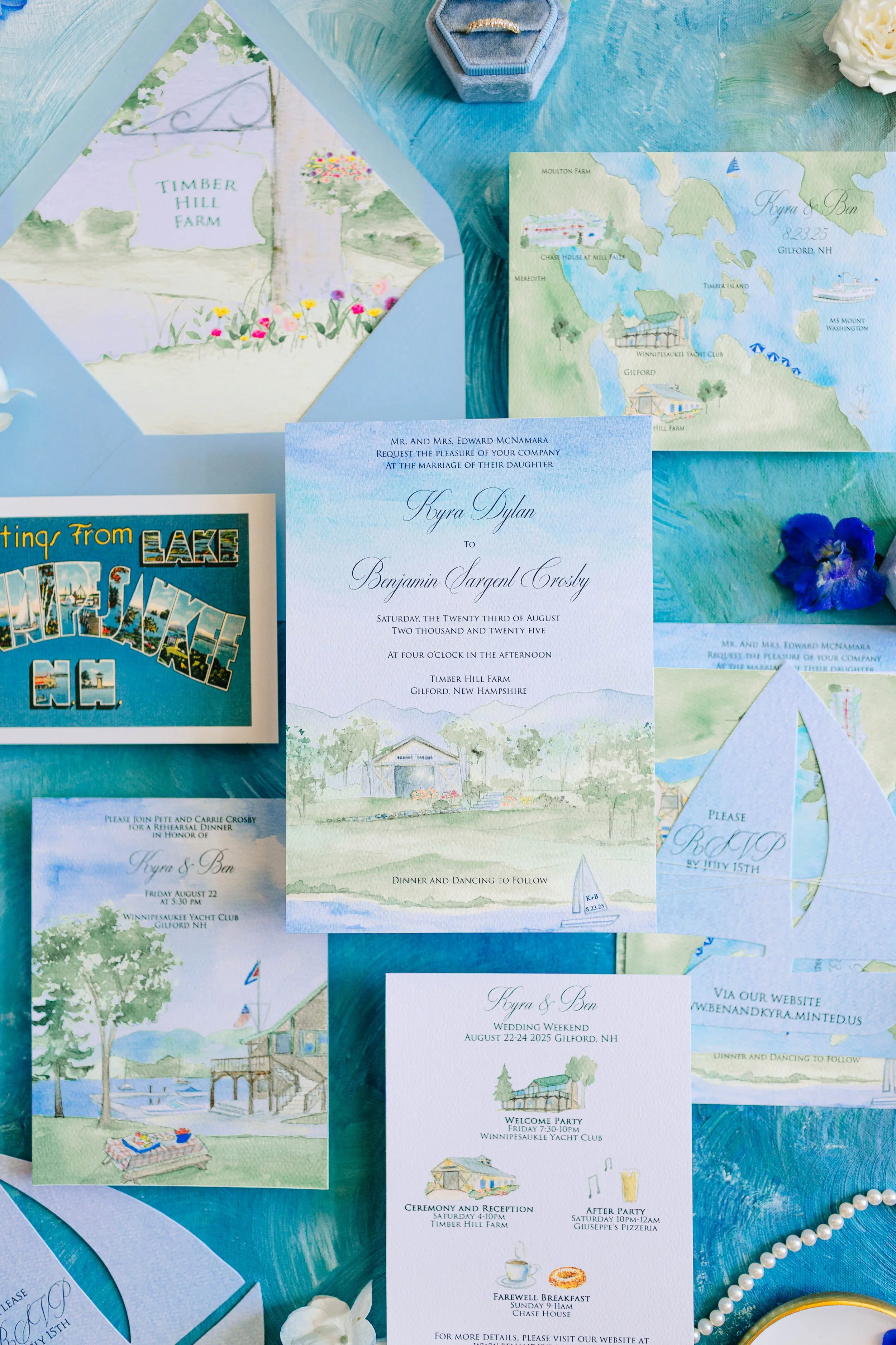 Timber Hill Farm Wedding Invitations by Tying the Knots Studio 1