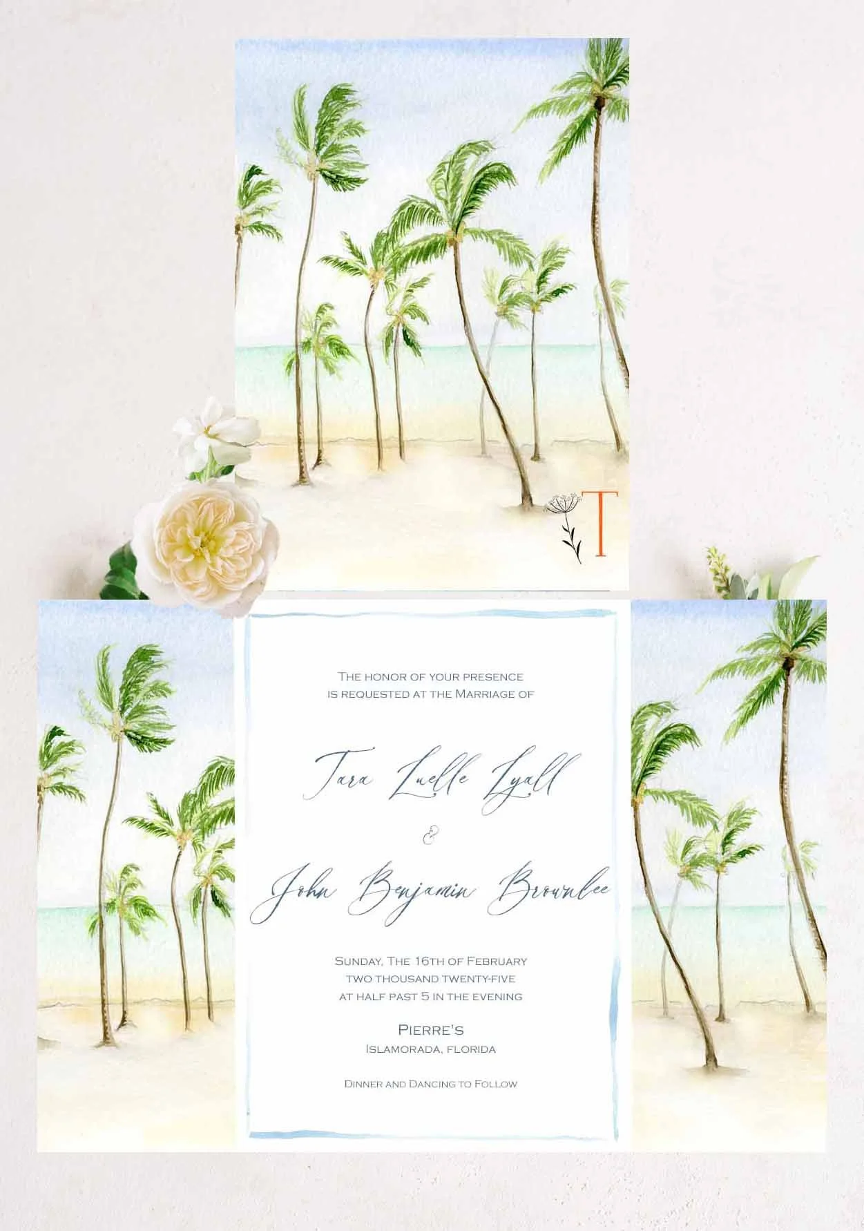 Florida FOLDED Invitation 7 + $8