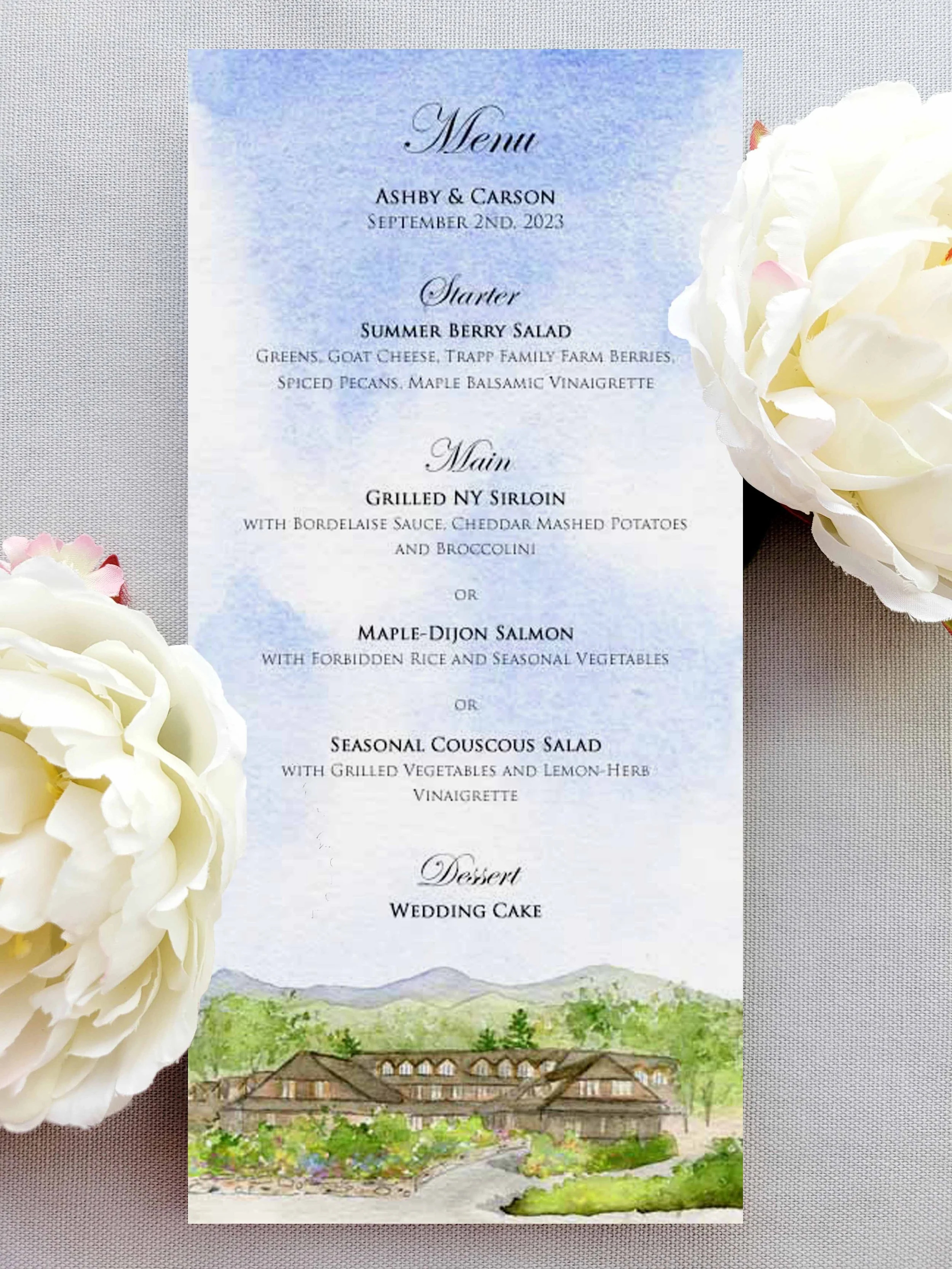 Trapp Family Lodge Stowe Vermont Wedding Invitations by Tying the Knots Wedding Studio 6
