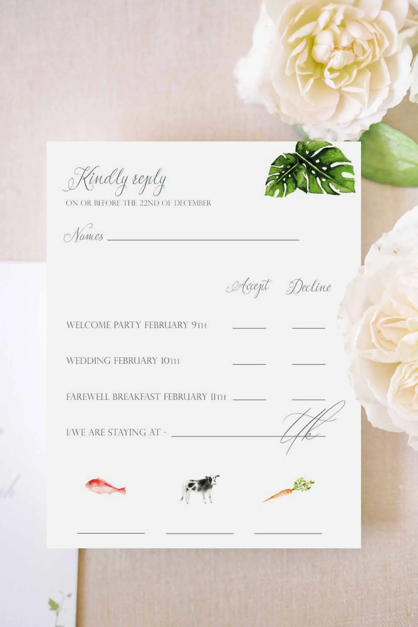 Hawaii RSVP Card 1