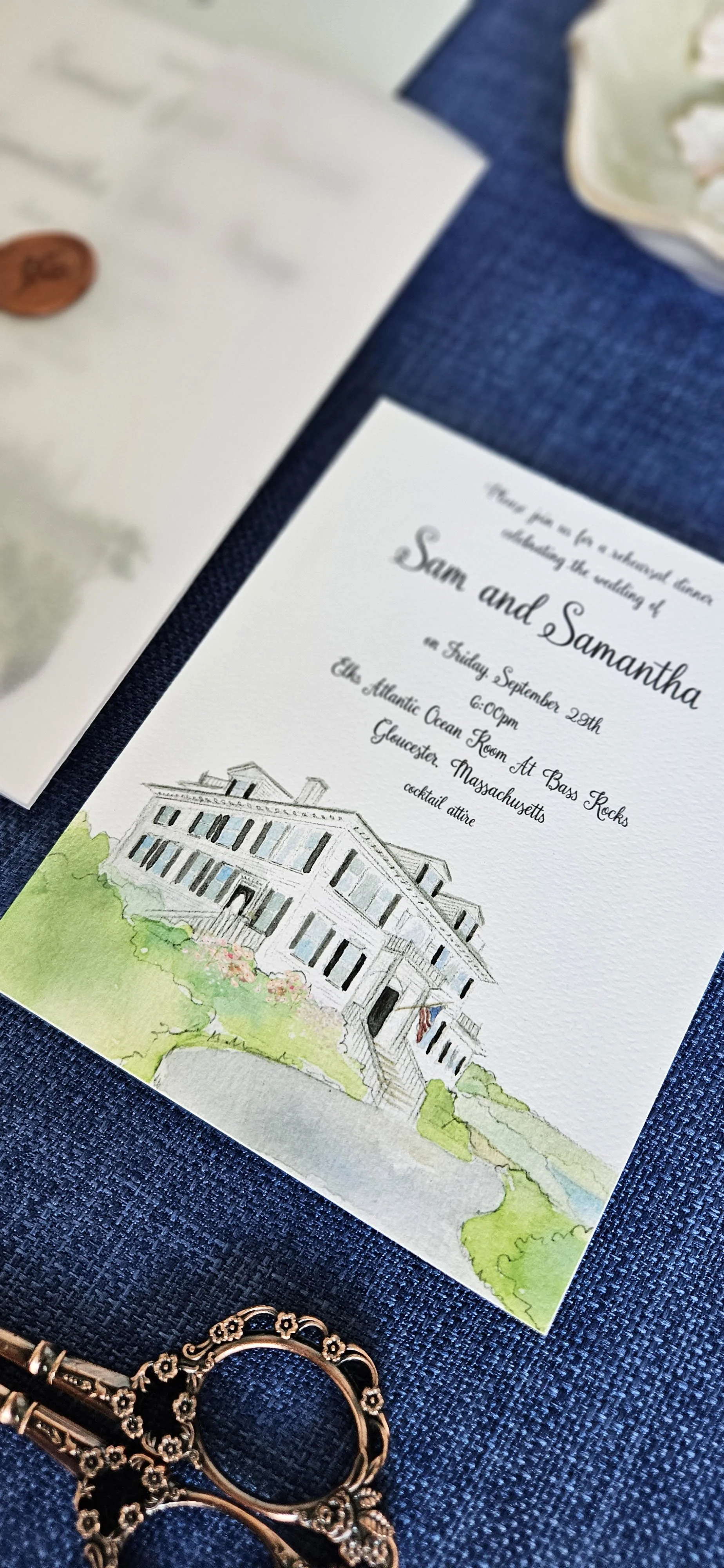 The Crane Estate wedding invitations by Tying the Knots Wedding Studio 3